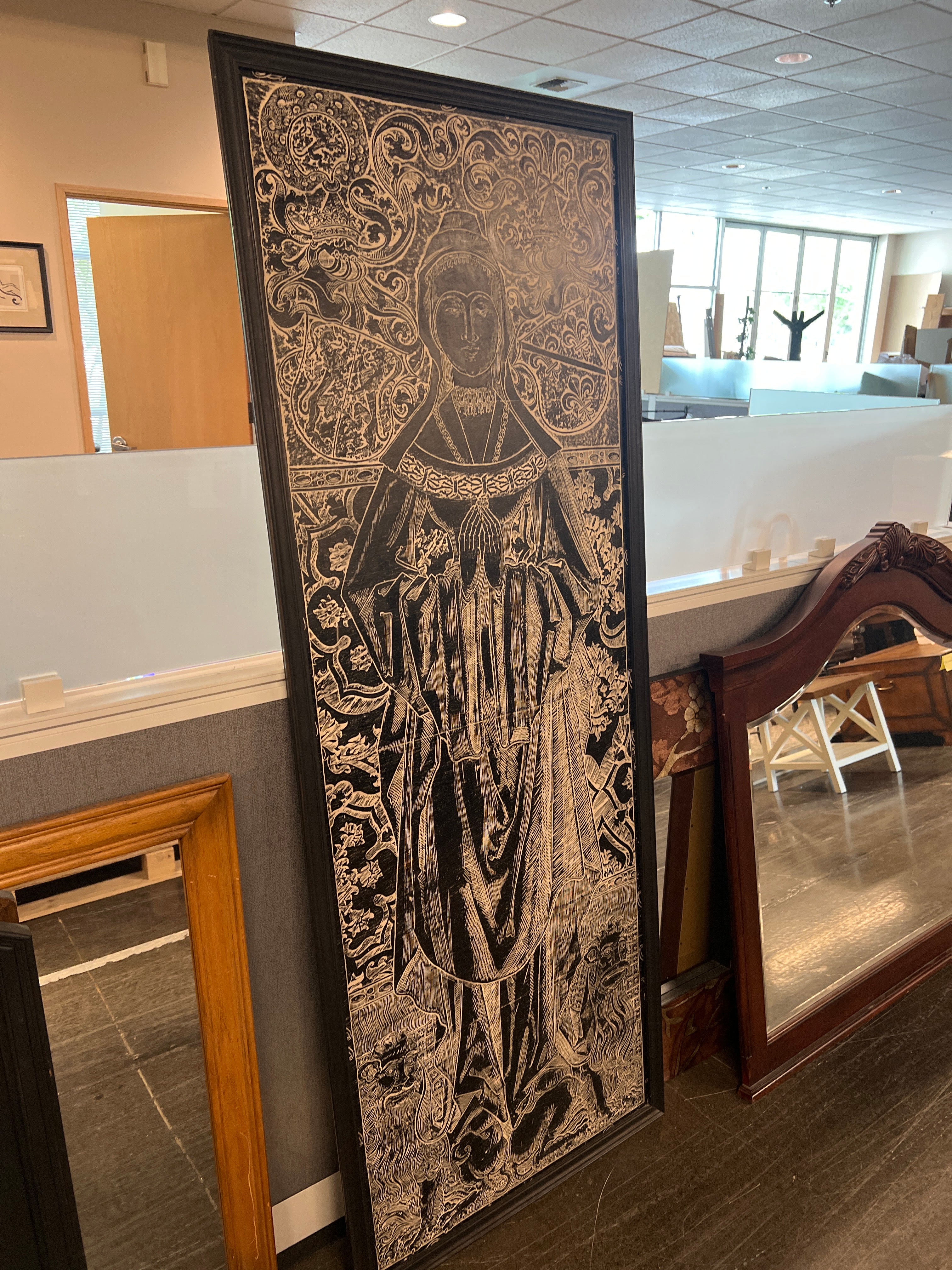 Catherine of Bourbon Tomb Rubbing Original Artwork