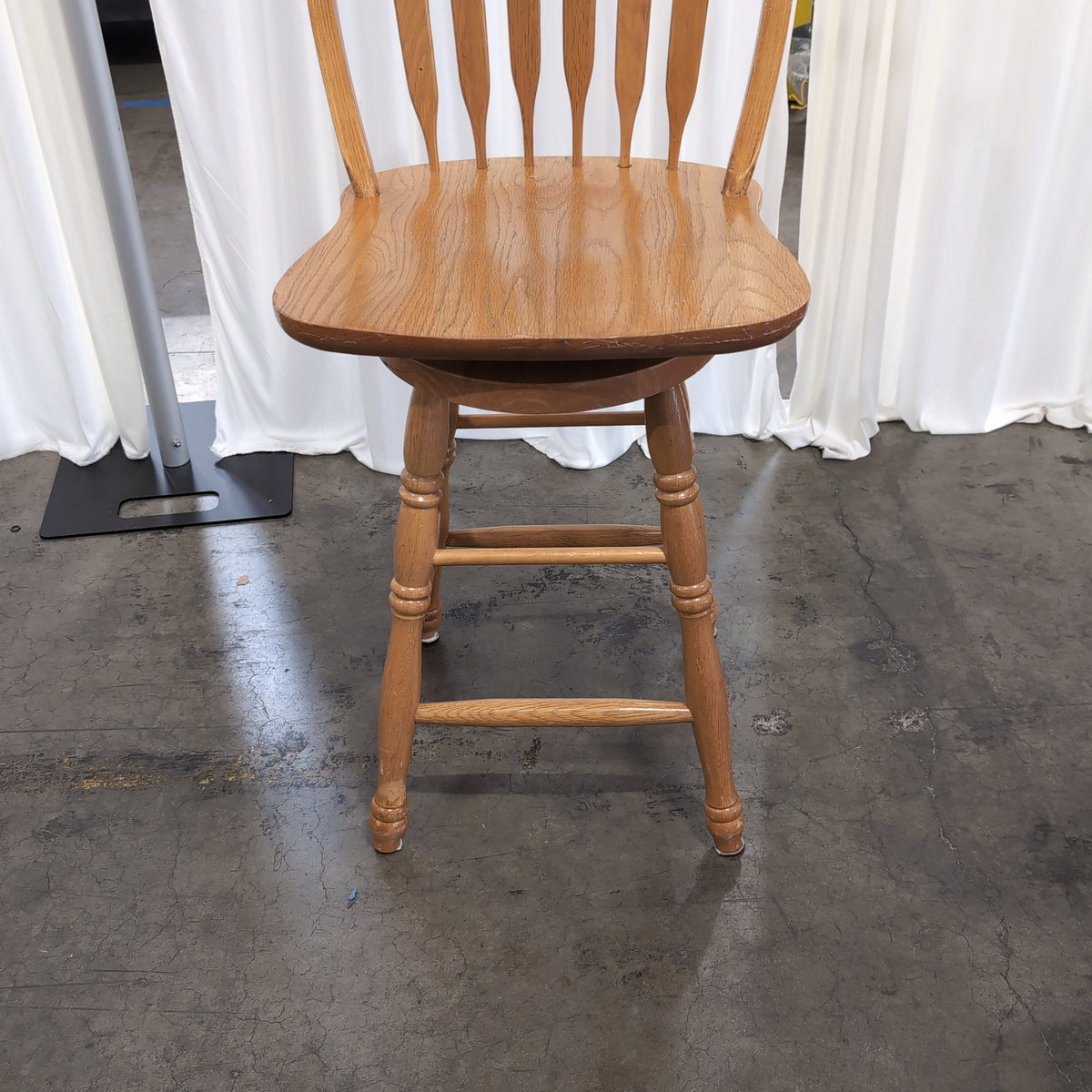 Pair of A-AMERICA Natural Oak-Tone Spindle Back Dining Chair