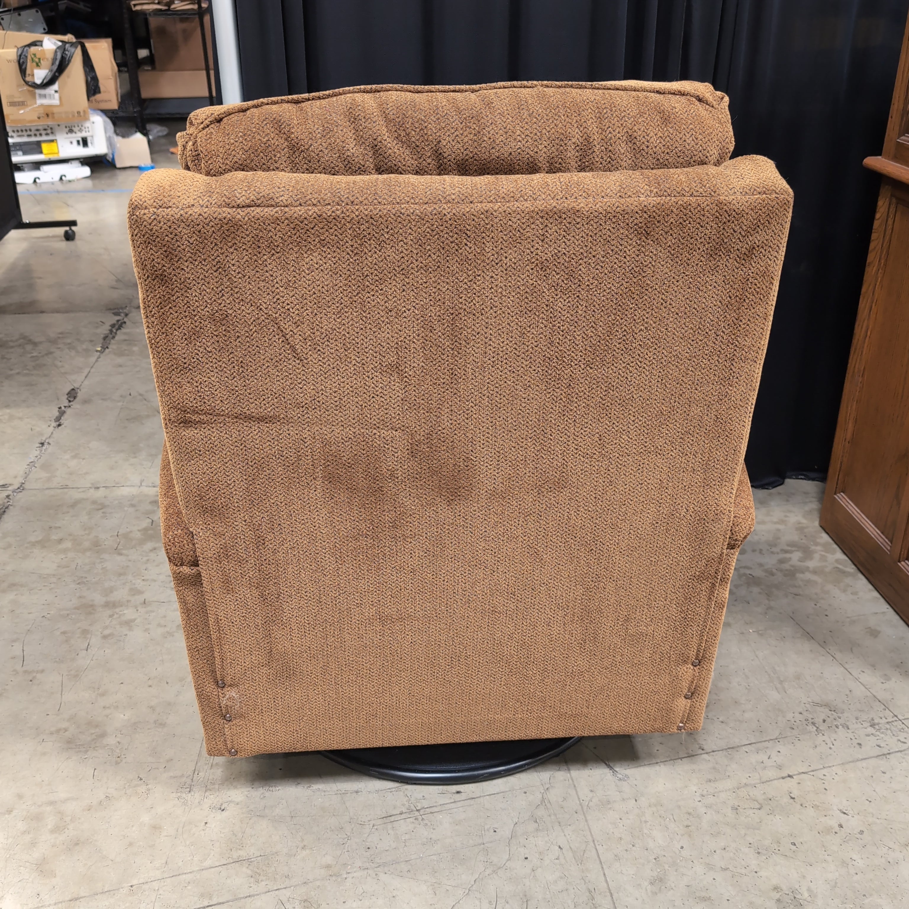 Brown Padded Fabric Recliner