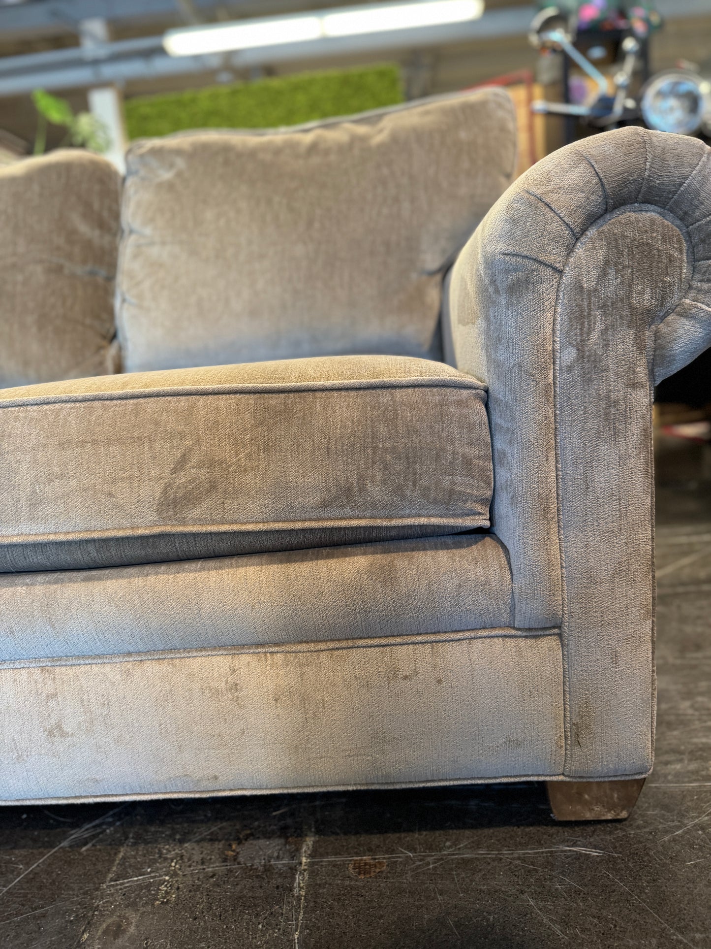 Ethan Allen Bennett Roll-Arm Three-Seat Sofa