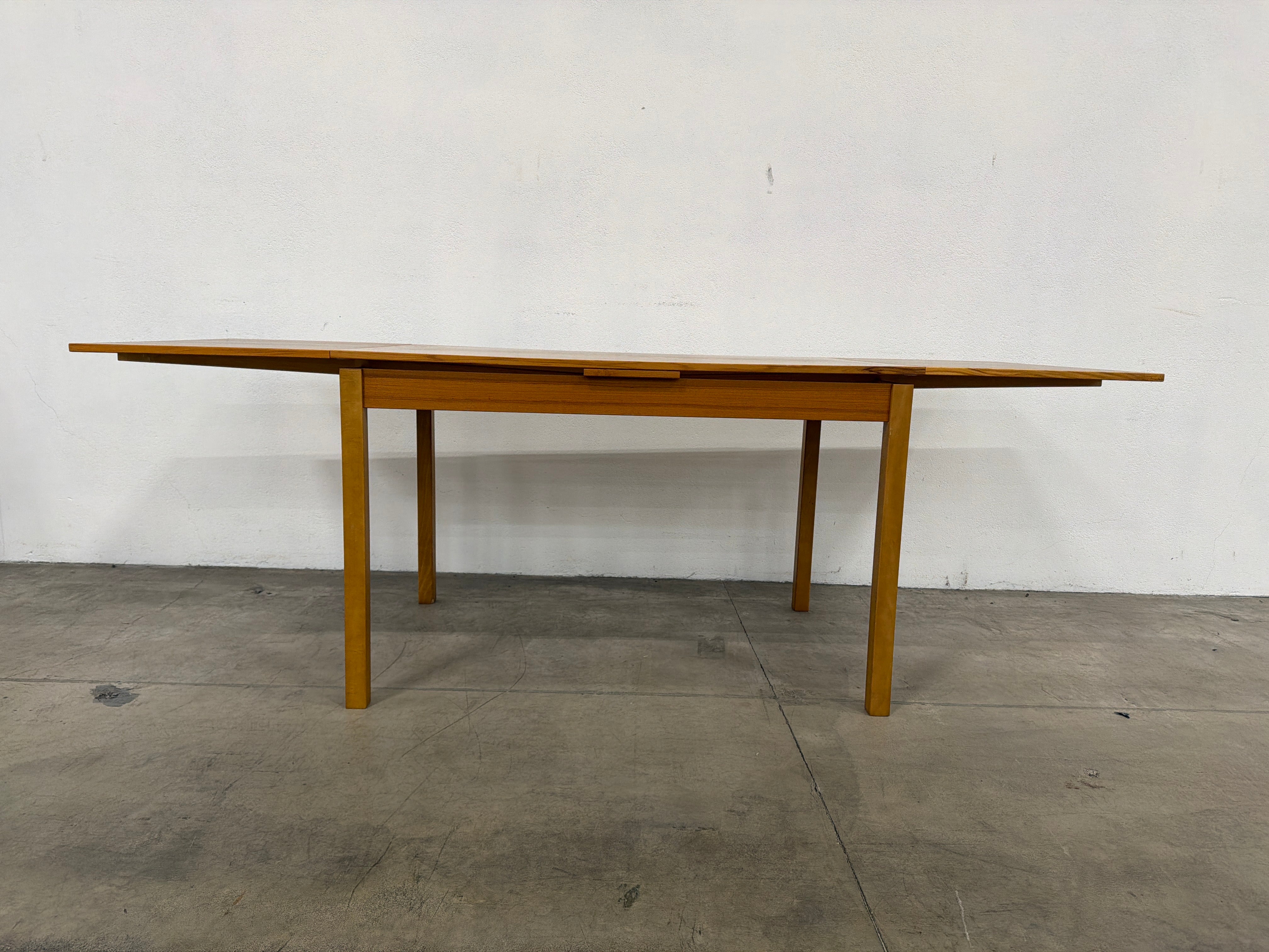 Vintage 1960s AM Møbler Danish Modern Teak Draw-Leaf Expanding Dining Table