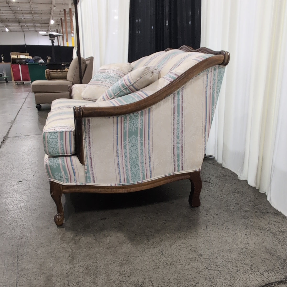 Cochrane Furniture-Oakbrook Furniture Traditional Upholstered Loveseat with Wood Frame