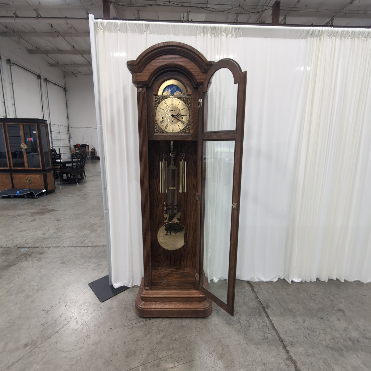 Zachariah Maples Grandfather Clock co. Classic Moon Phase Grandfather Clock in Wood