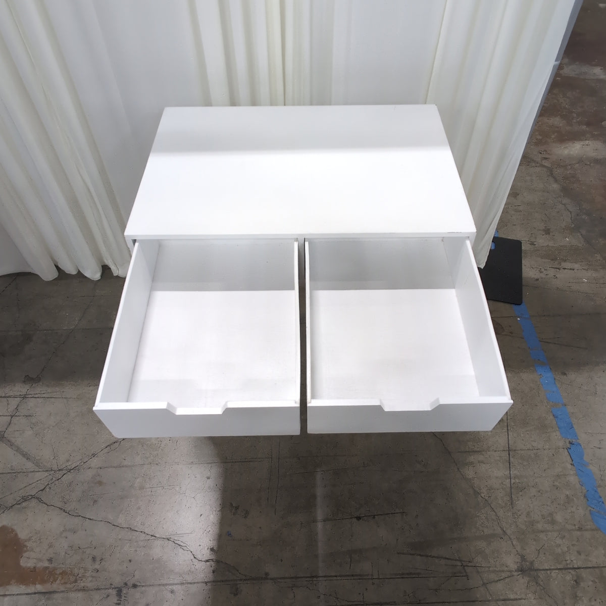 White Two-Drawer Home Office Desk