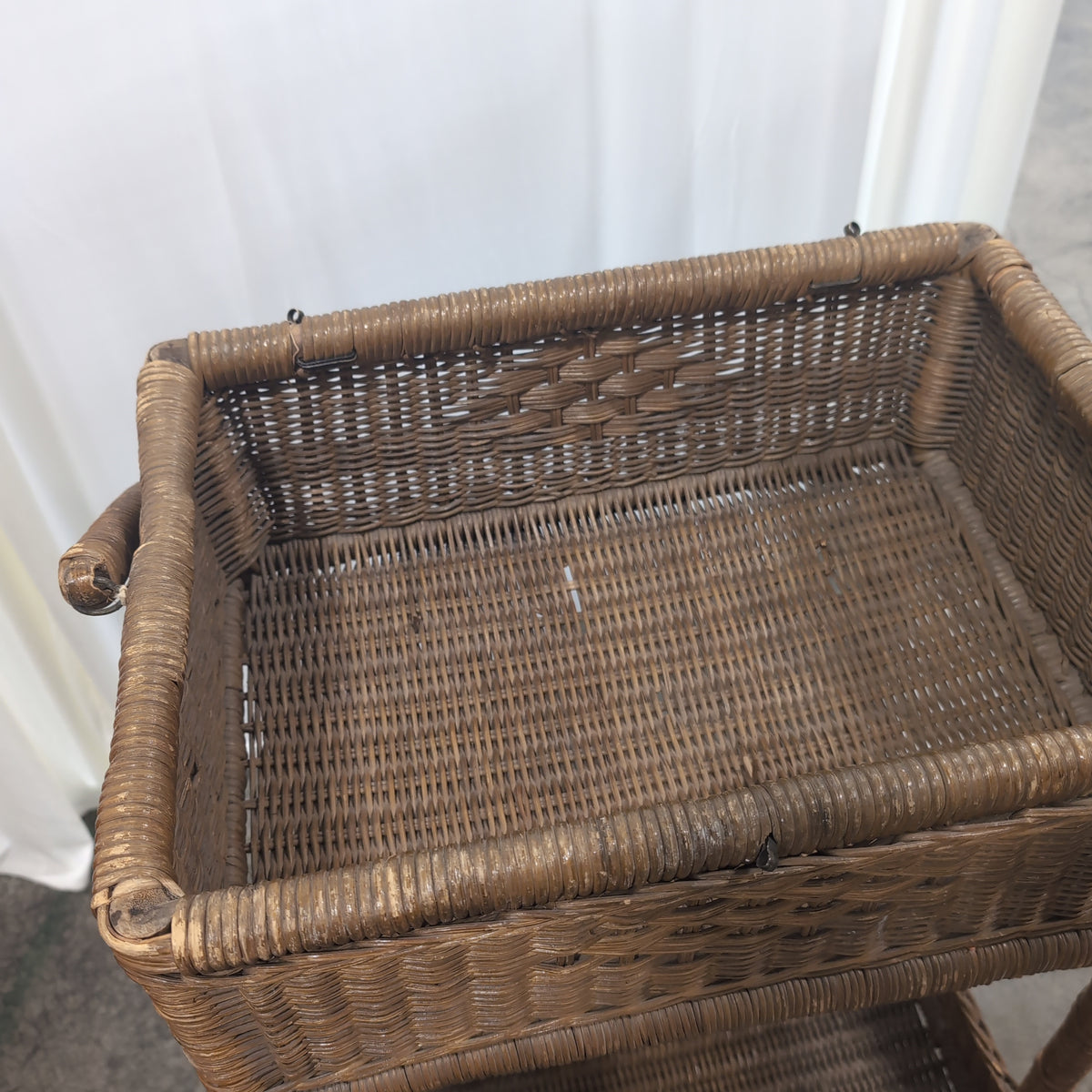 Natural Wicker Two-Tier basket