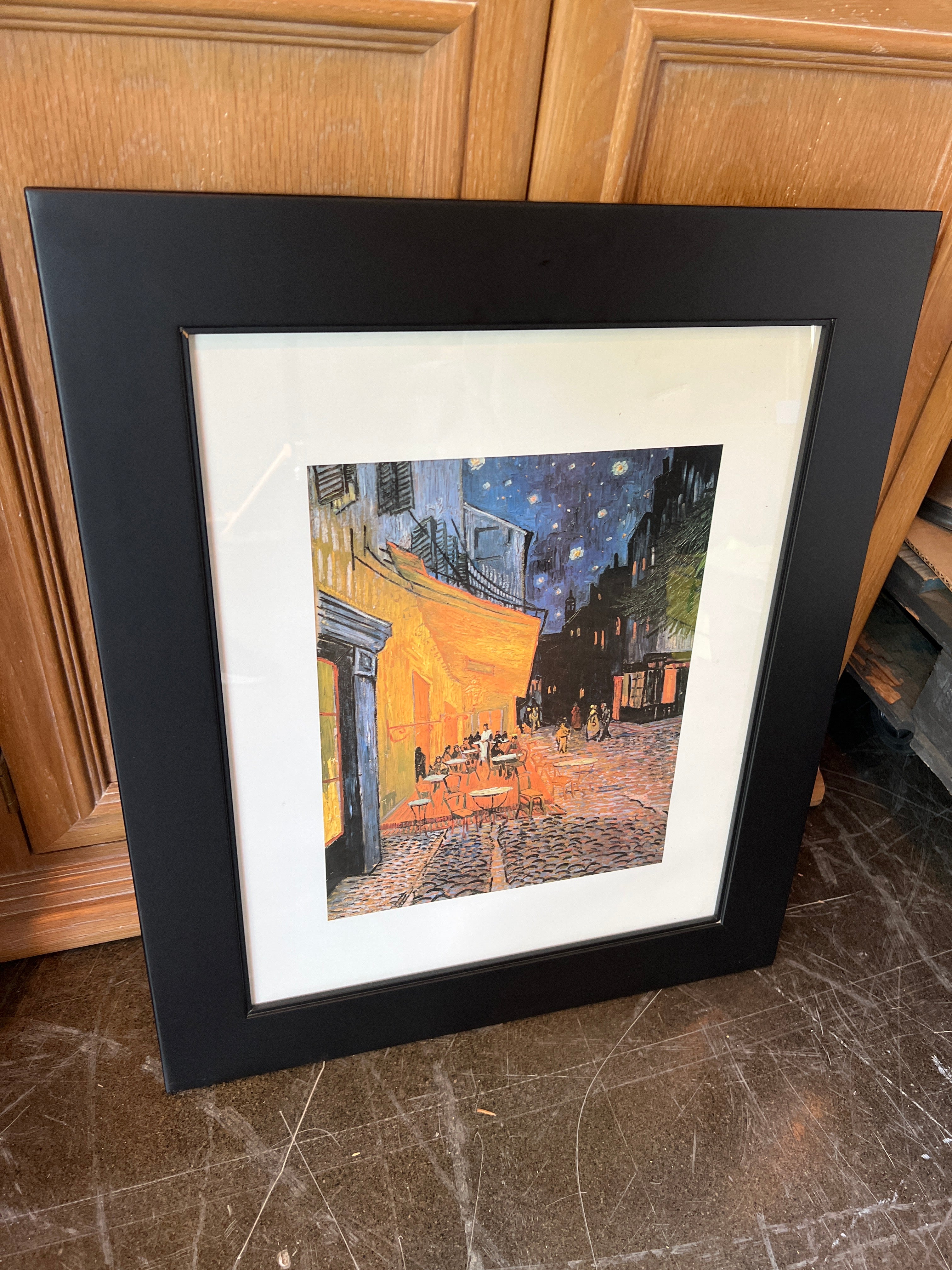 Framed “Café Terrace at Night” by Vincent Van Gogh