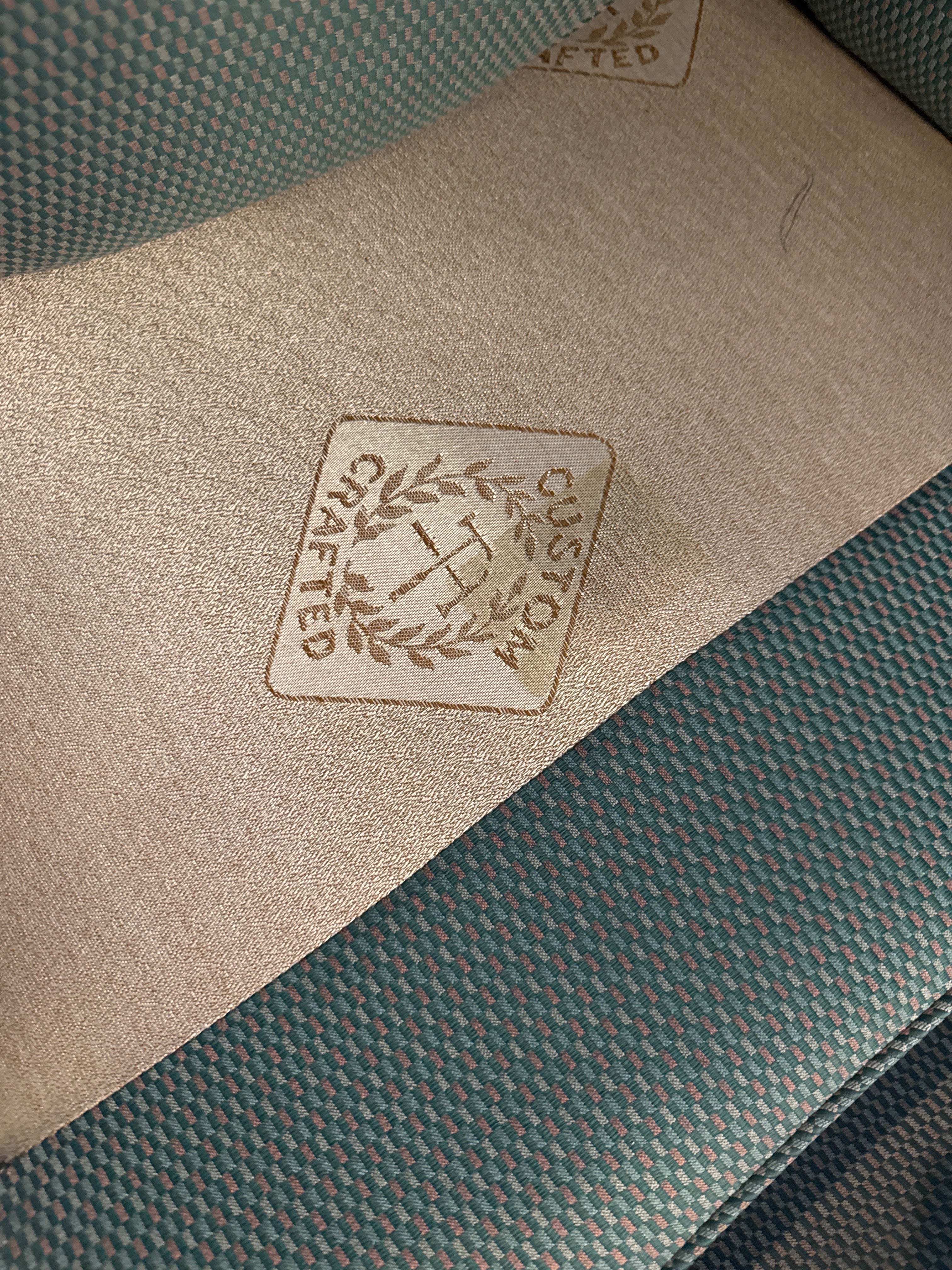 Custom Crafted Tufted Swivel Armchair – Teal Rose Pattern Upholstery