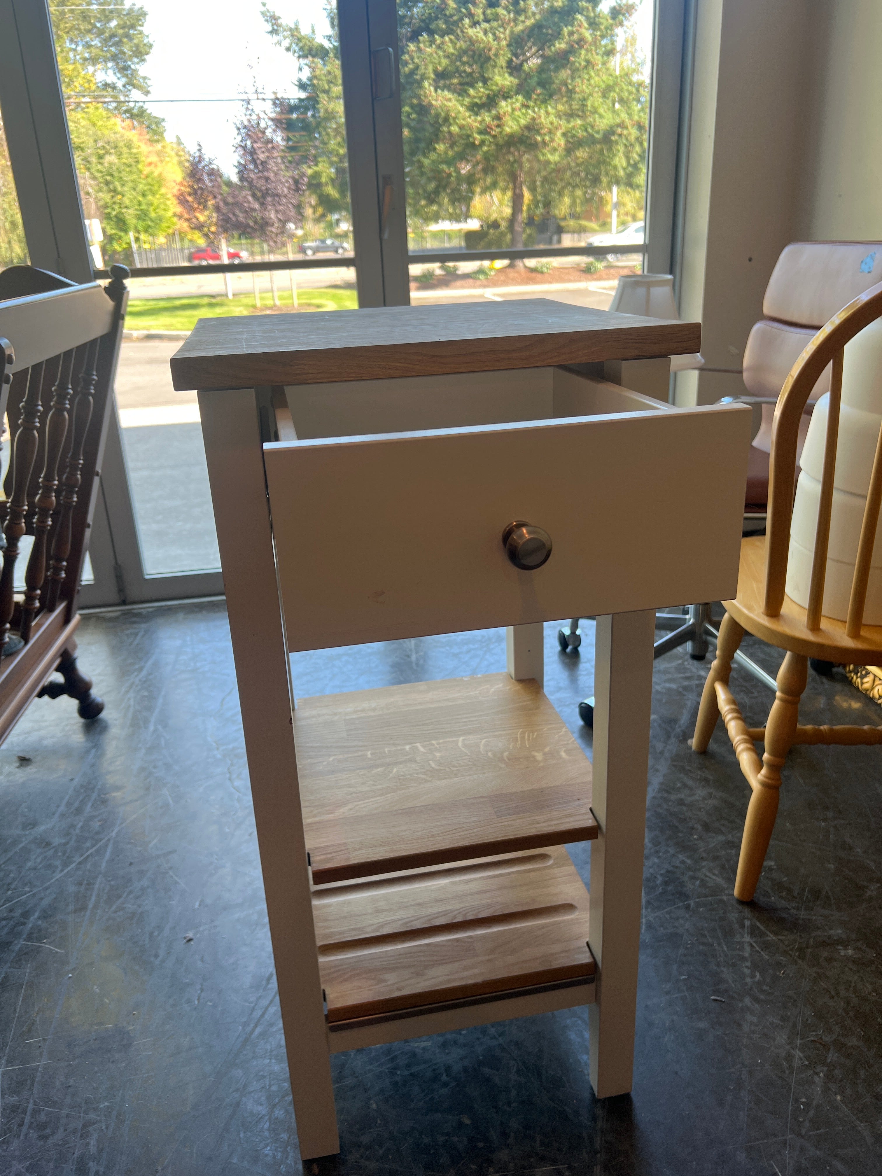 IKEA Stenstorp Kitchen Island Cart with Butcher Block Top