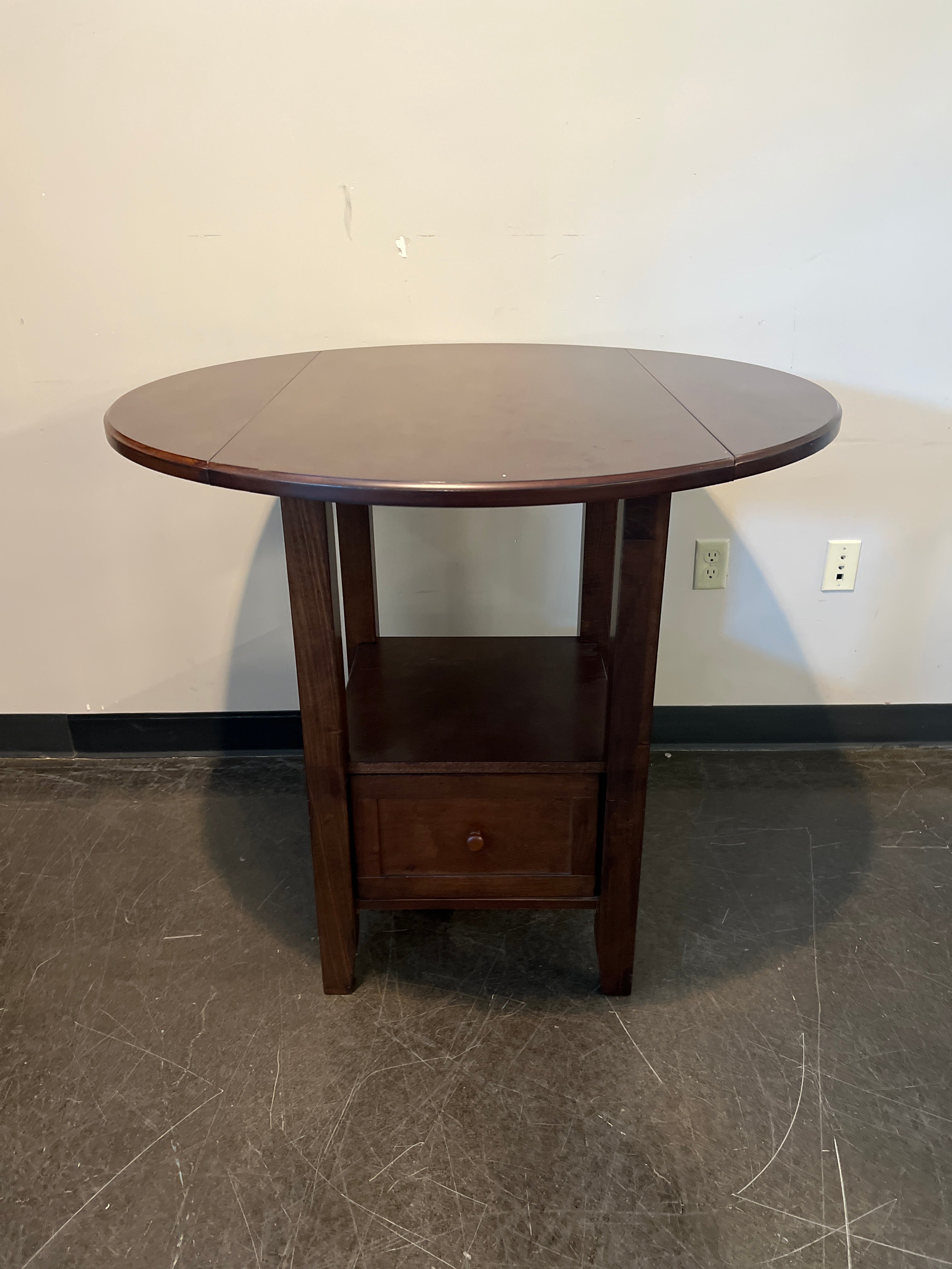 Dark Wood Drop-Leaf Table