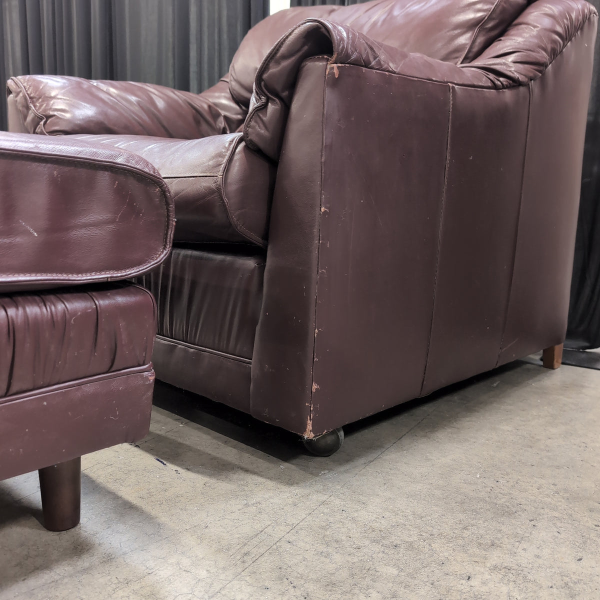 Plush Brown Leather Recliner