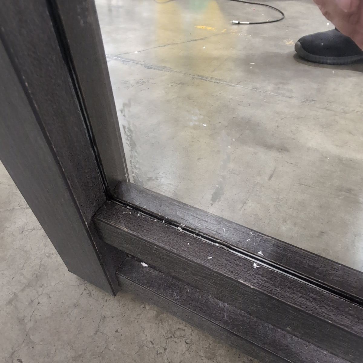 Dark Wood Frame Full-Length Mirror