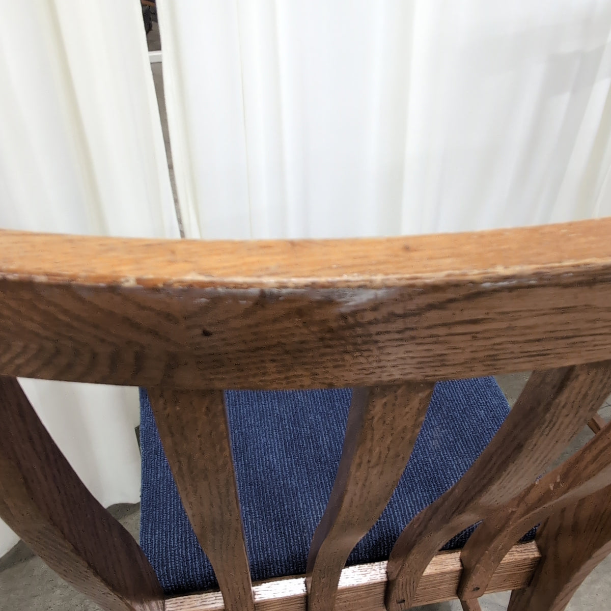 Brown Wood Spindle Back Dining Chair