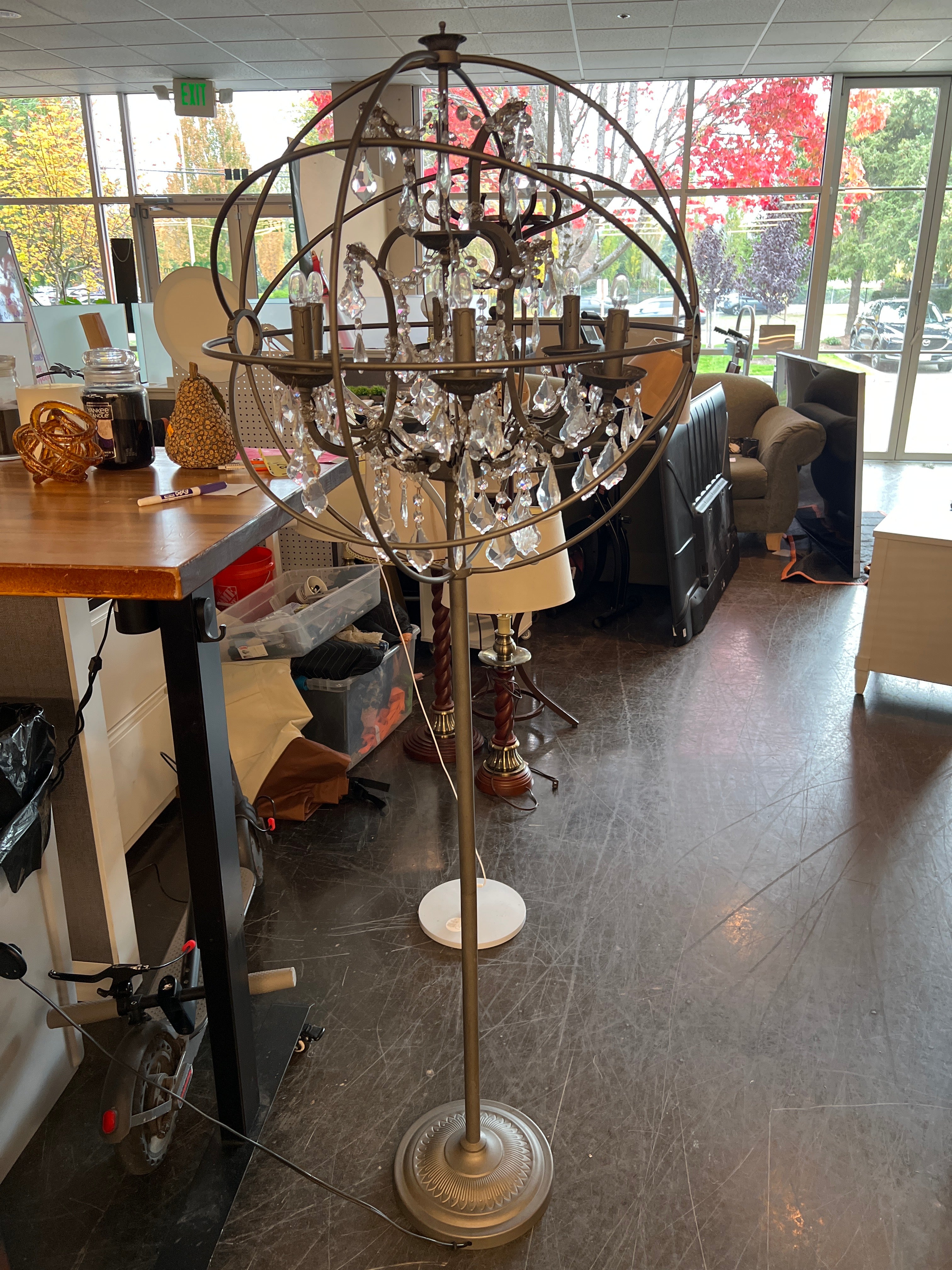 Orb Crystal Decorative 68” Floor Lamp