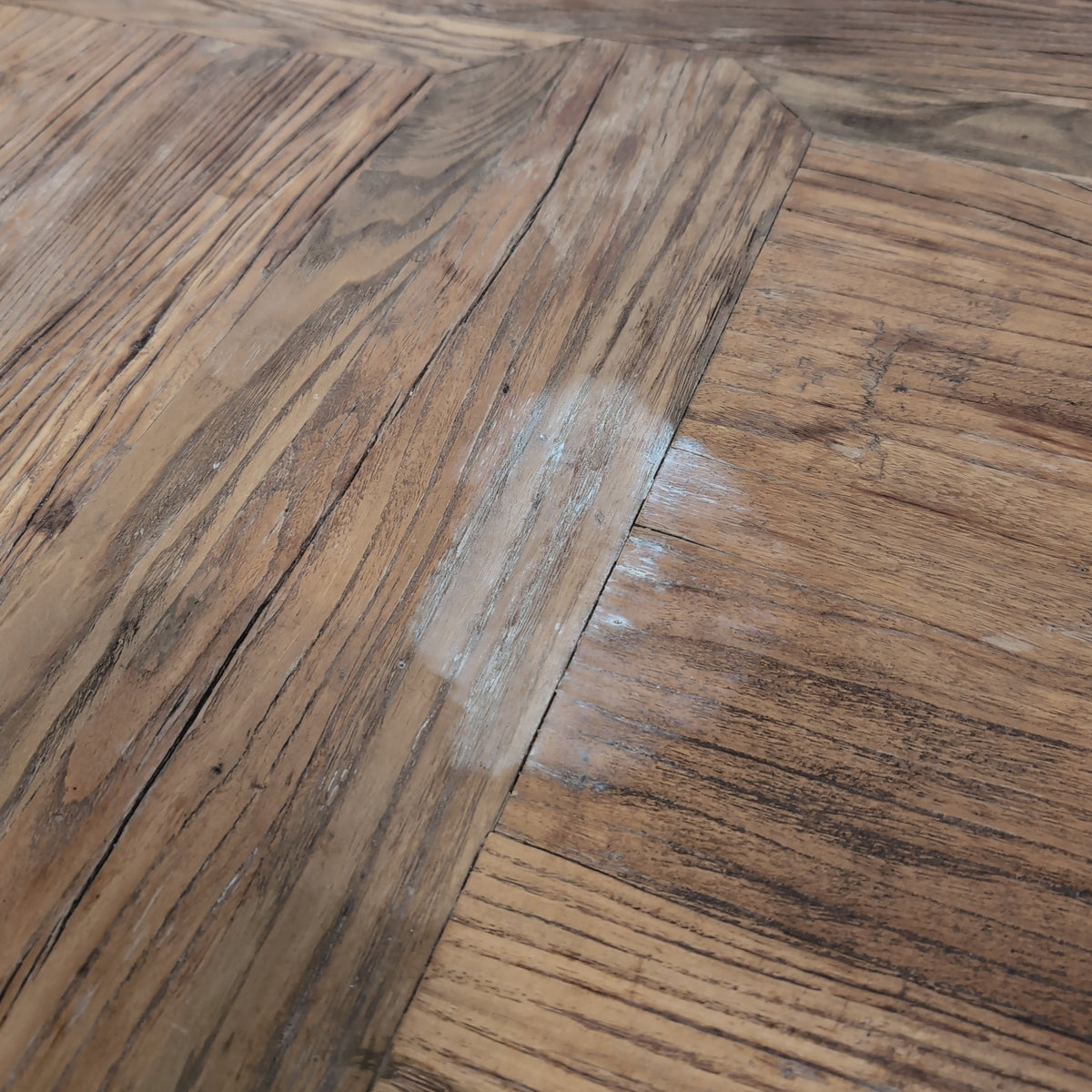 Wood Plank Top Dining Table with Trestle Base