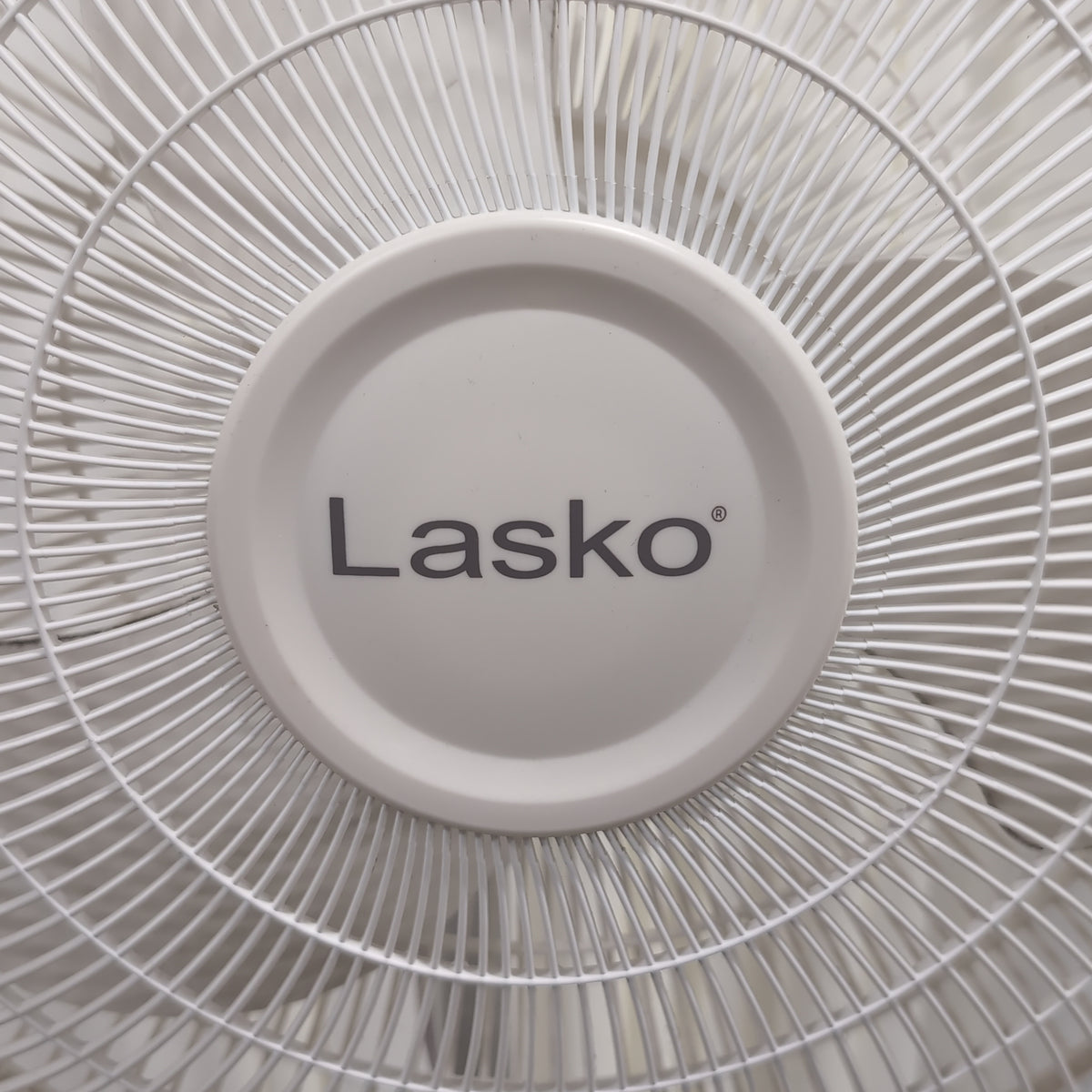 White Lasko Adjustable Height Pedestal Fan