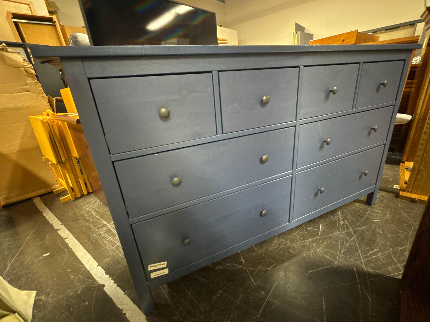 IKEA Hemnes Navy Blue Eight-Drawer Dresser