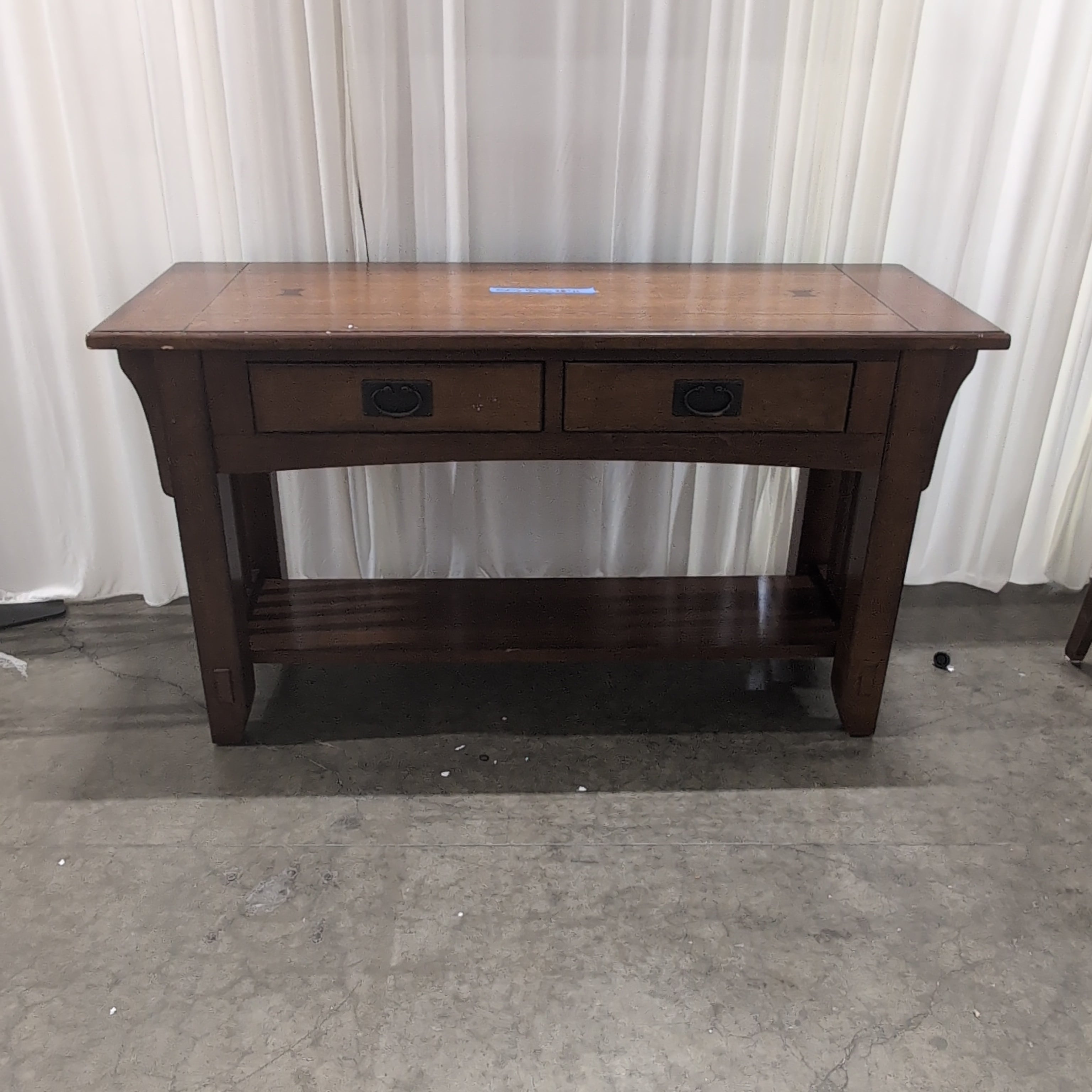 Dark Brown Wood Mission Style Console Table