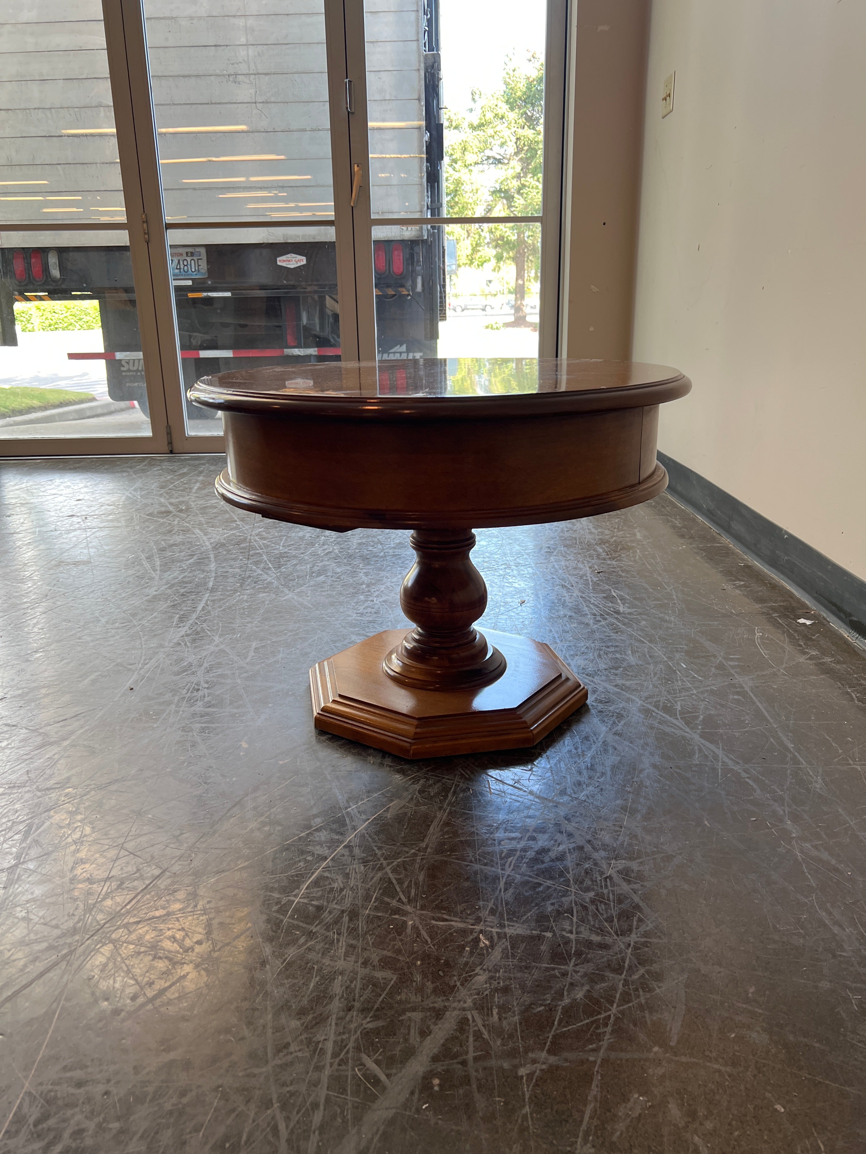 Charming Round Wood Side Table