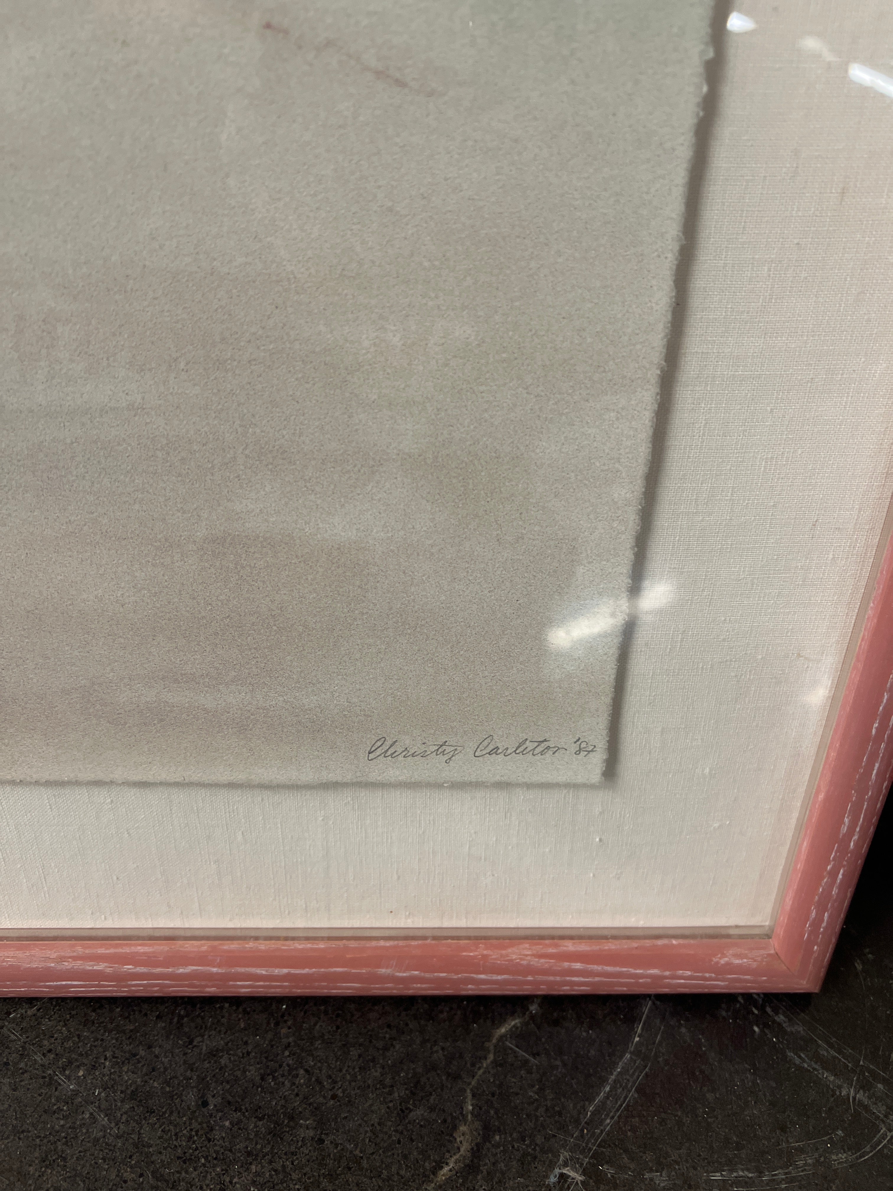 Framed watercolor "white edge" by Christy Carleton