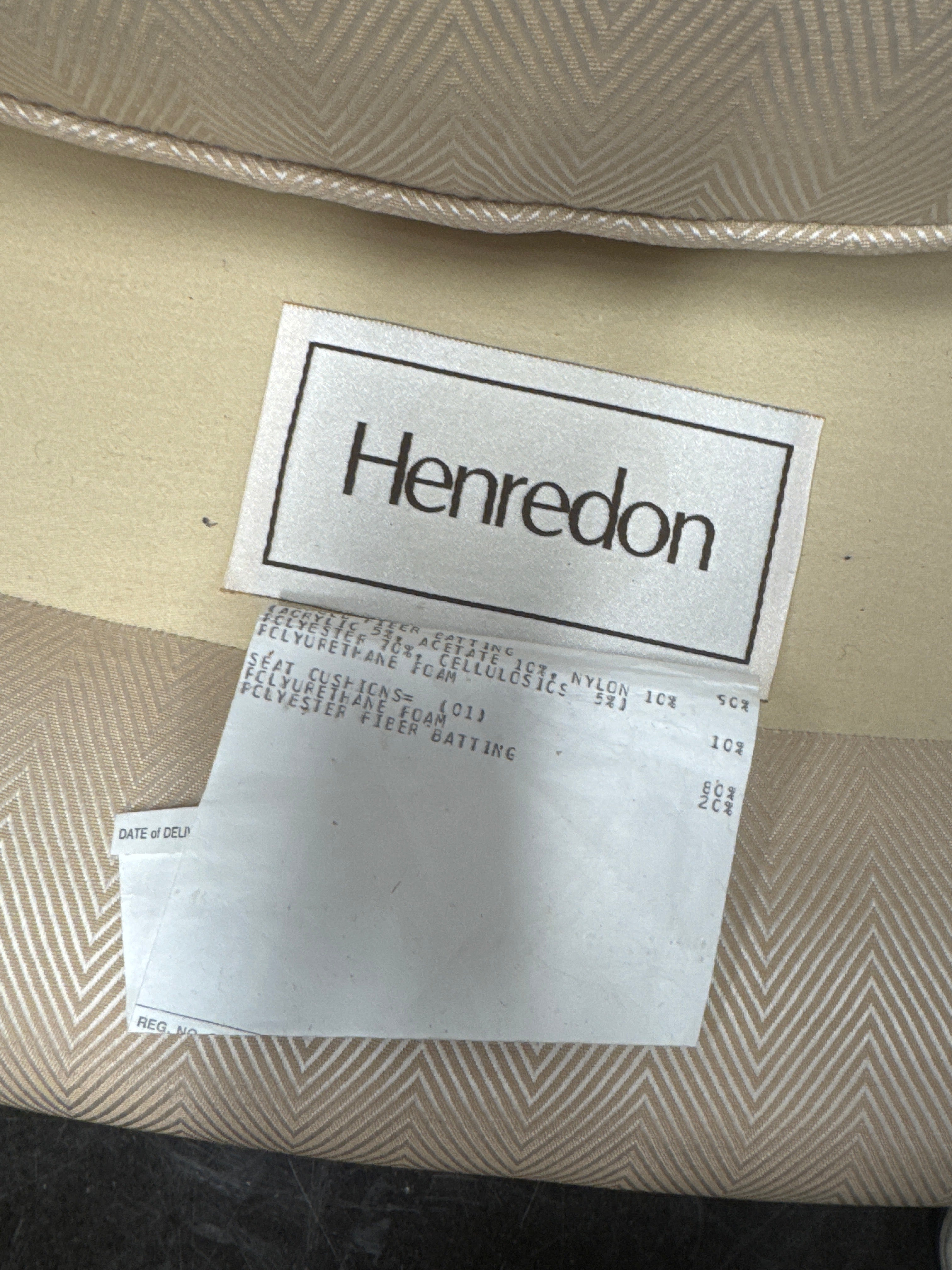 Henredon Tufted Cream Lounge Chair