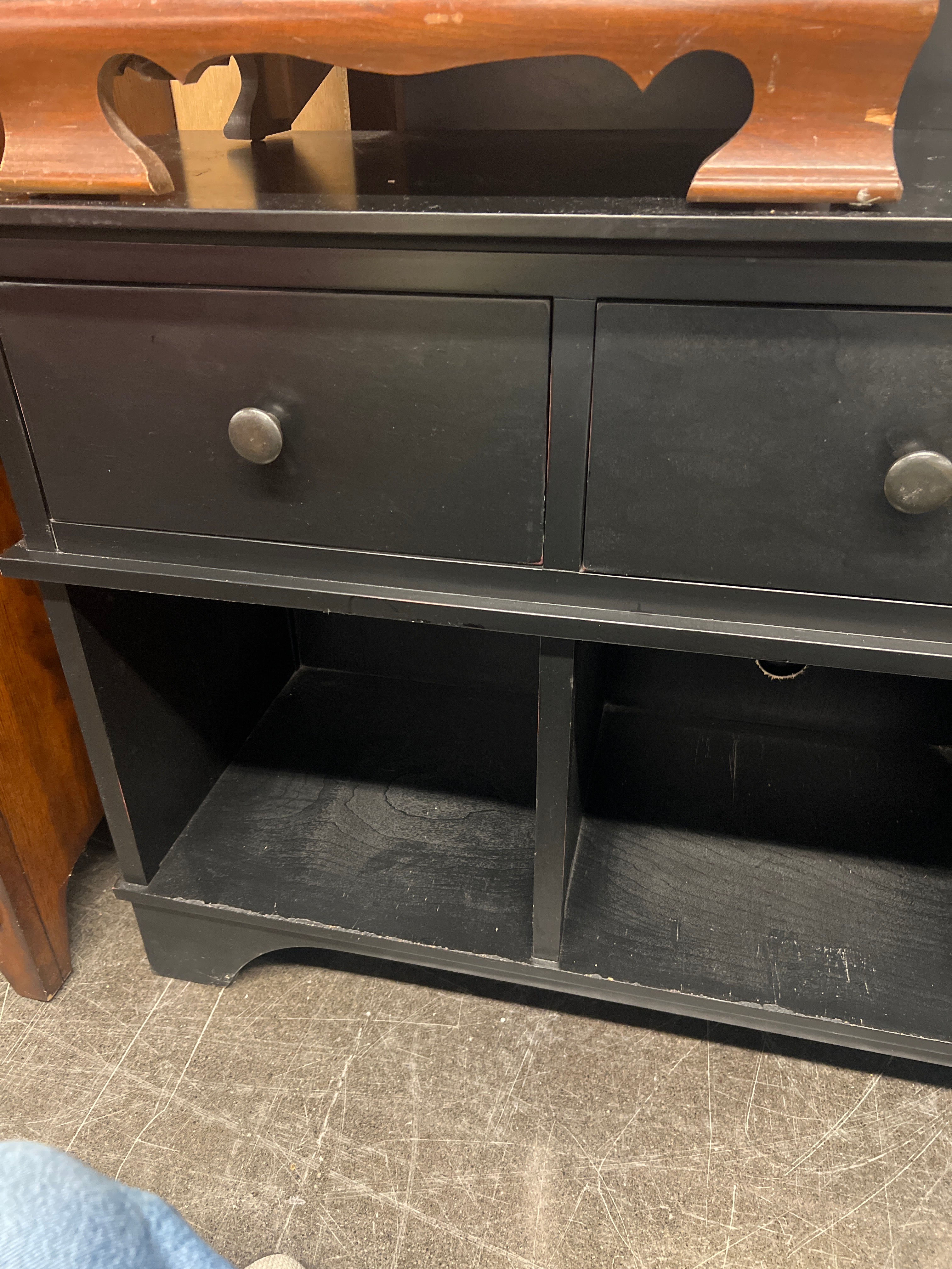 Pottery Barn Black Buffet/Entertainment Piece