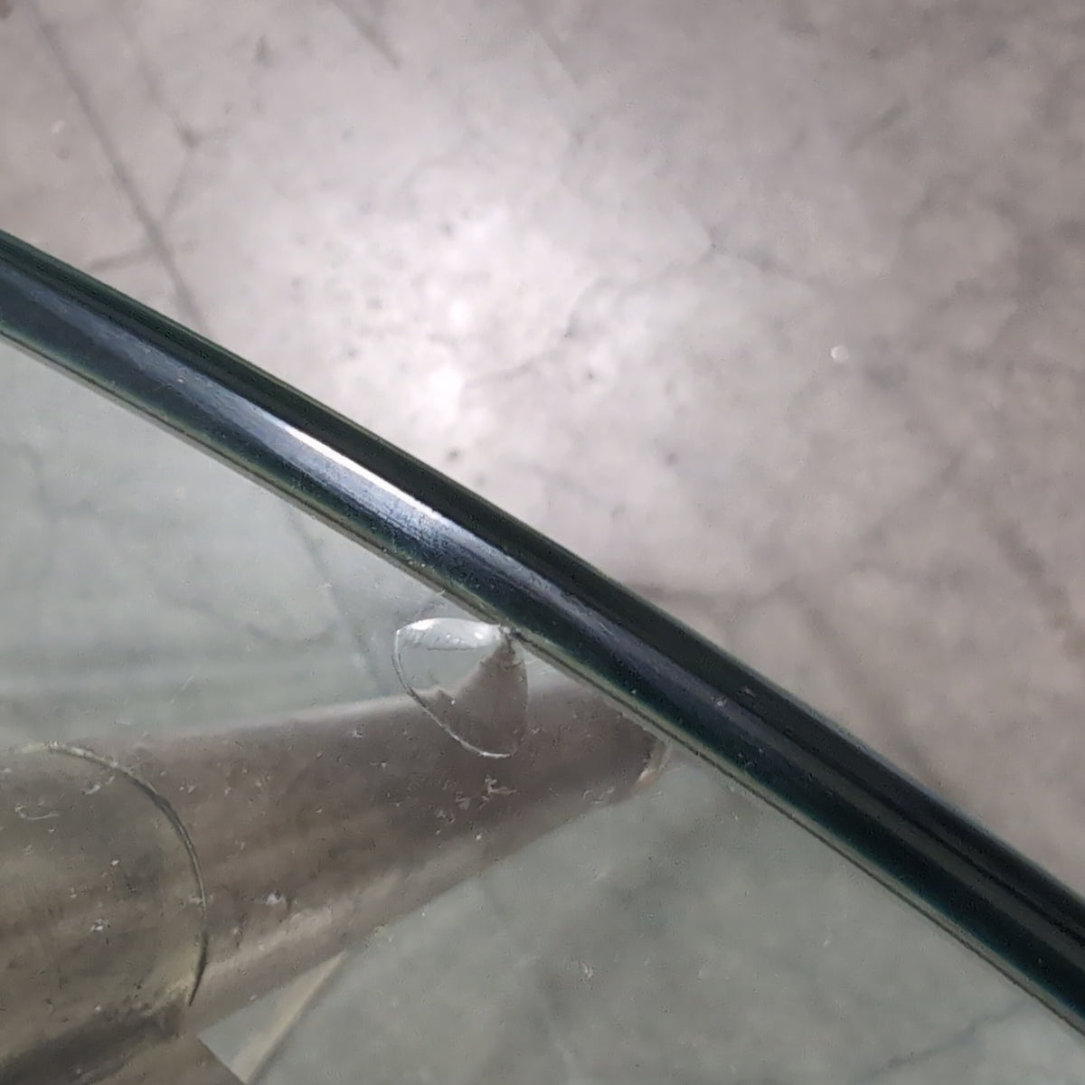 Oval Glass Top Coffee Table in Brass-Tone Metal