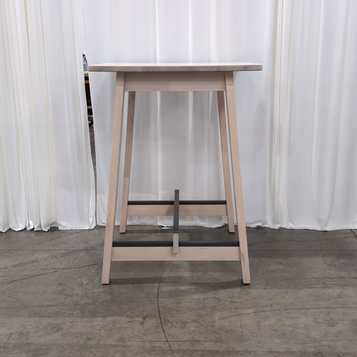 Square Light Wood Bar Table