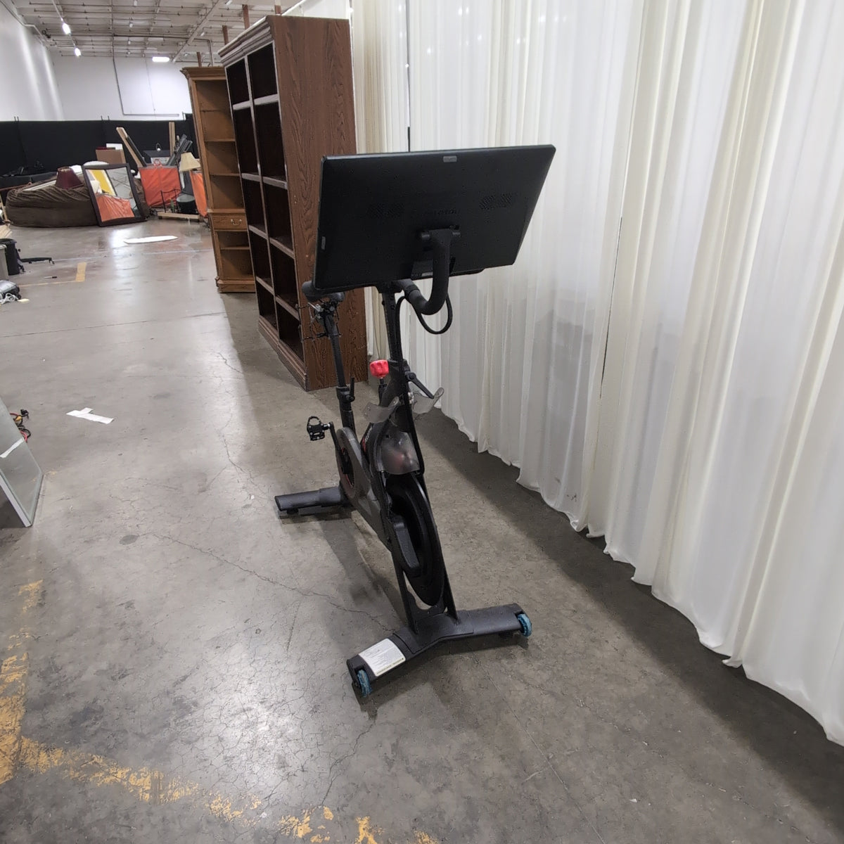 Peloton Black Exercise Bike with Interactive Screen