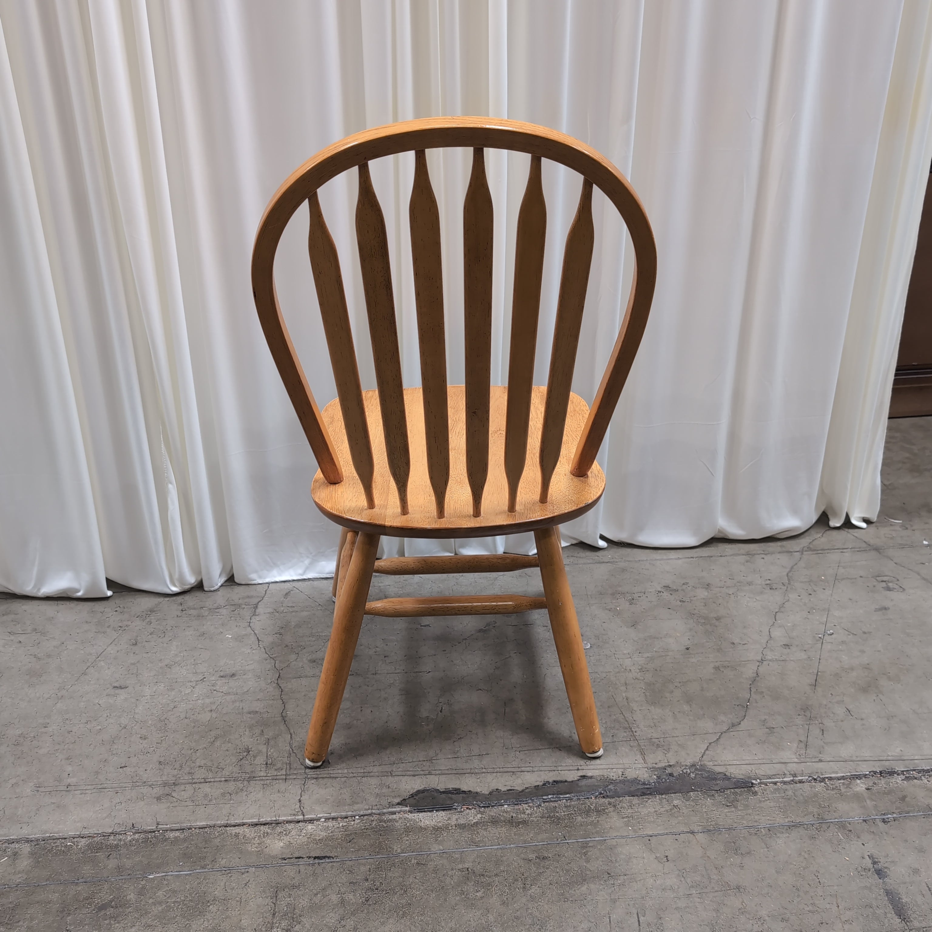 Natural Wood Spindle Back Dining Chair