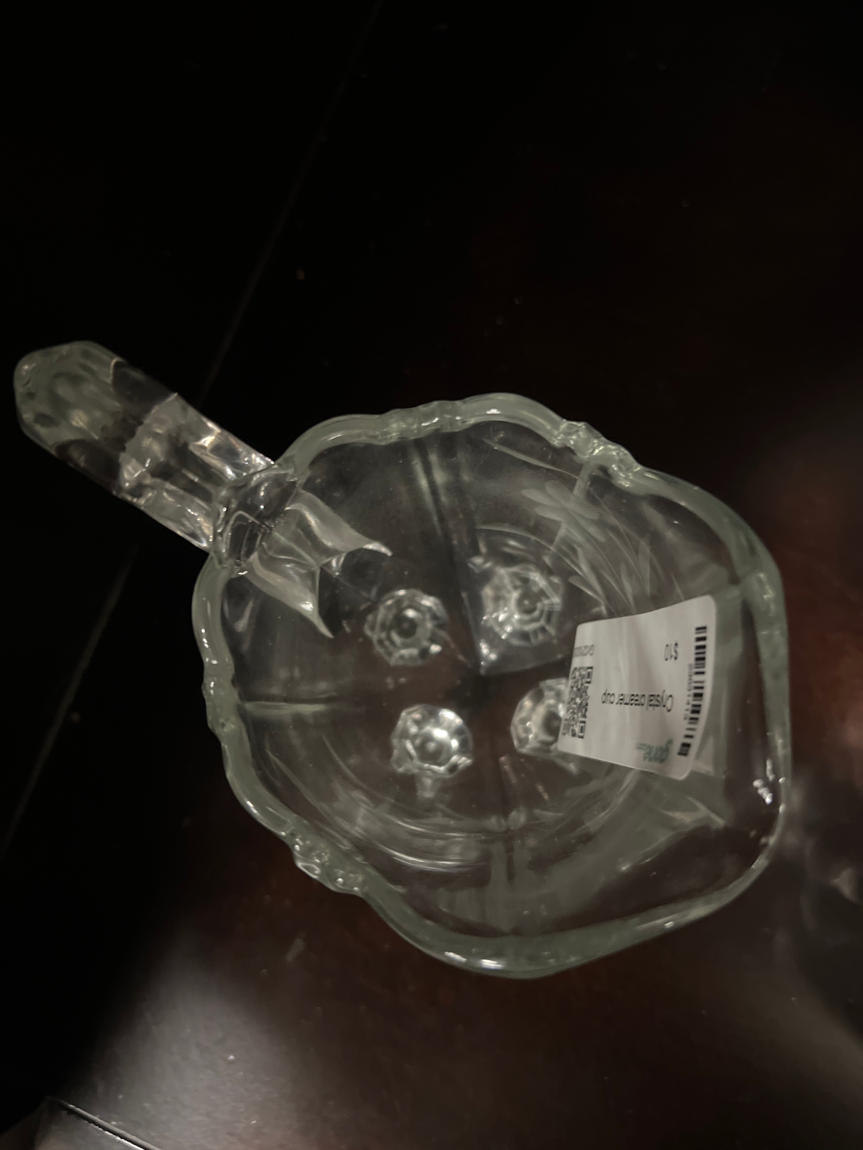 Crystal creamer cup