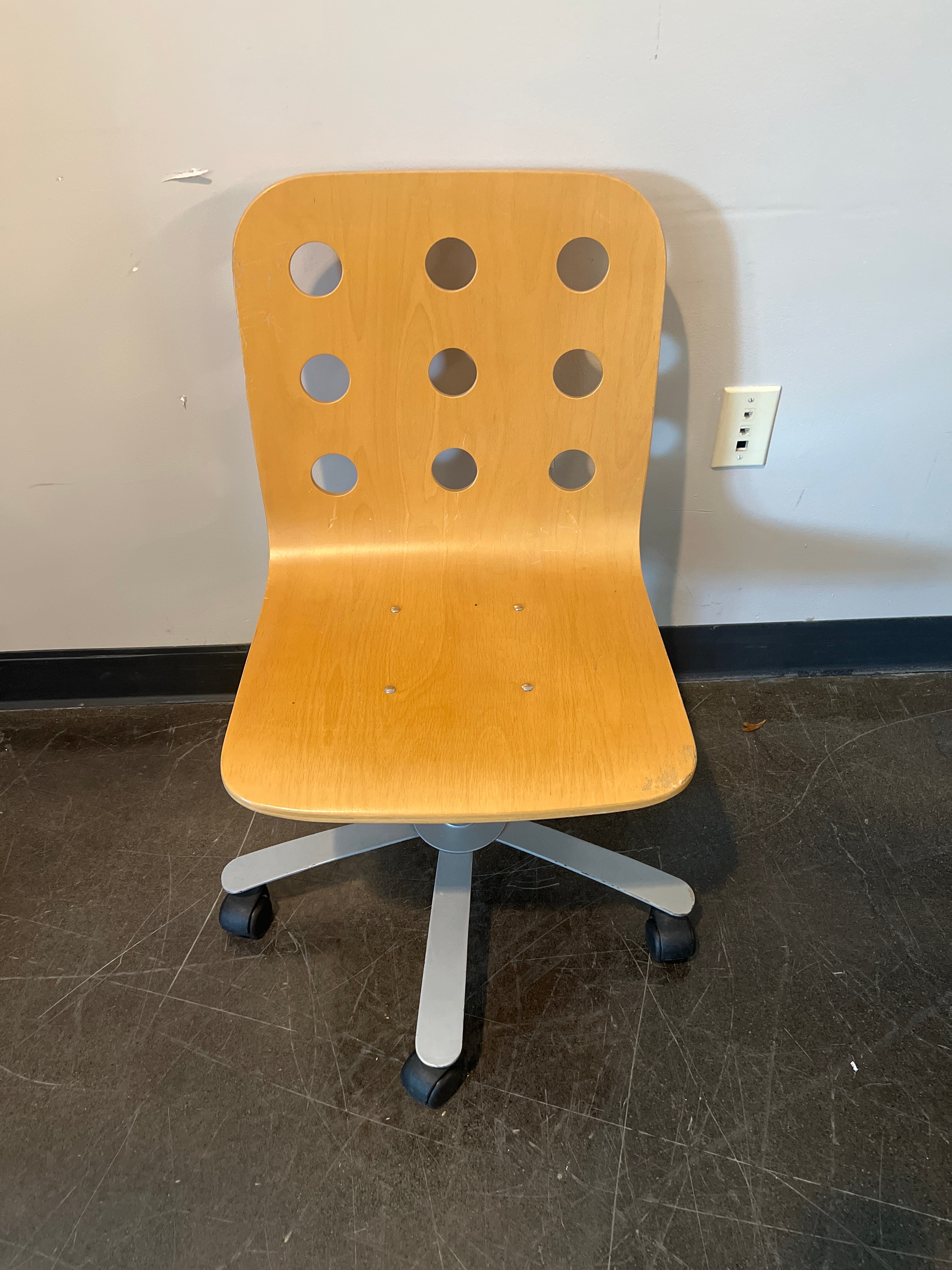 Modern Plywood Rolling Desk Chair
