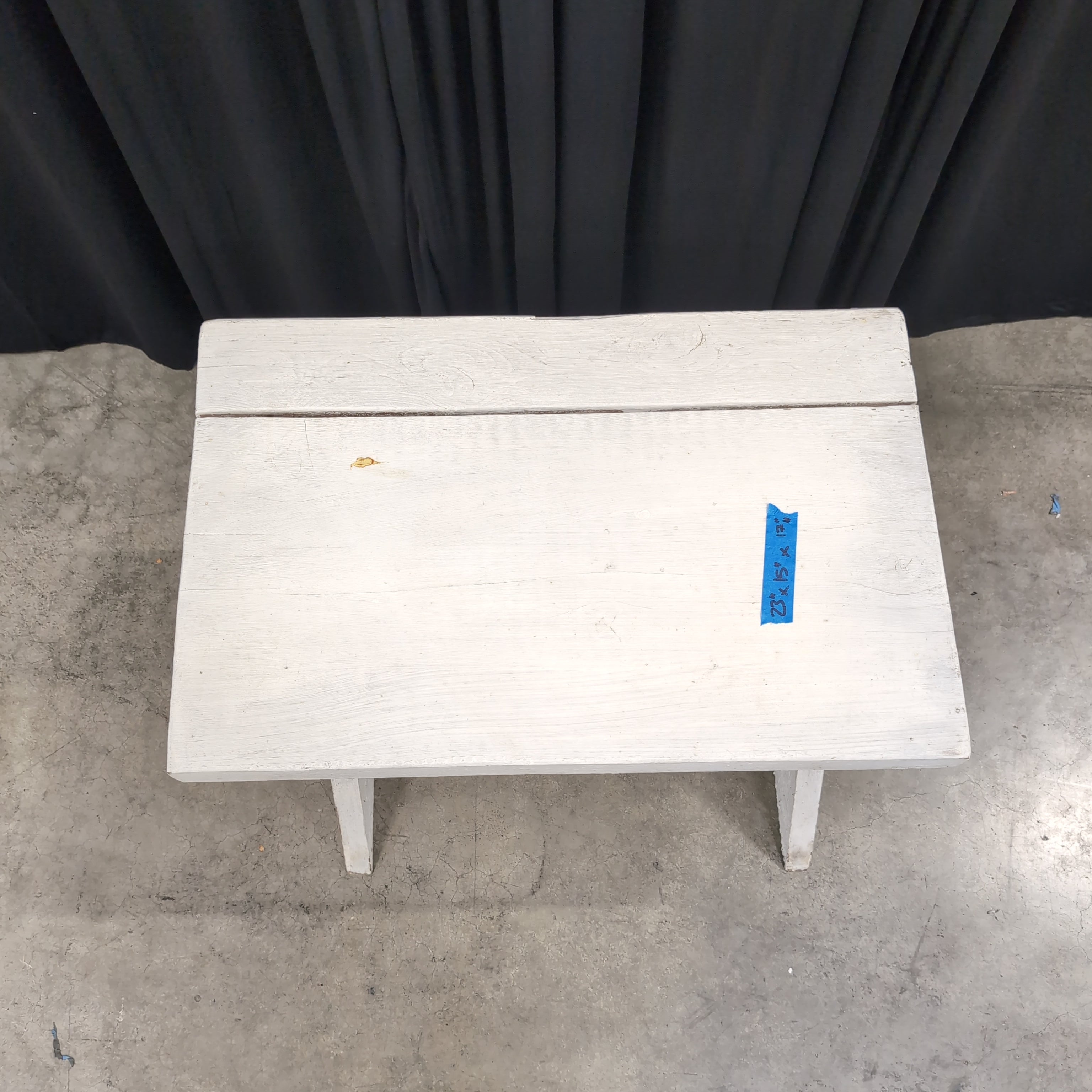 Light Wood Outdoor End Table with X-Base