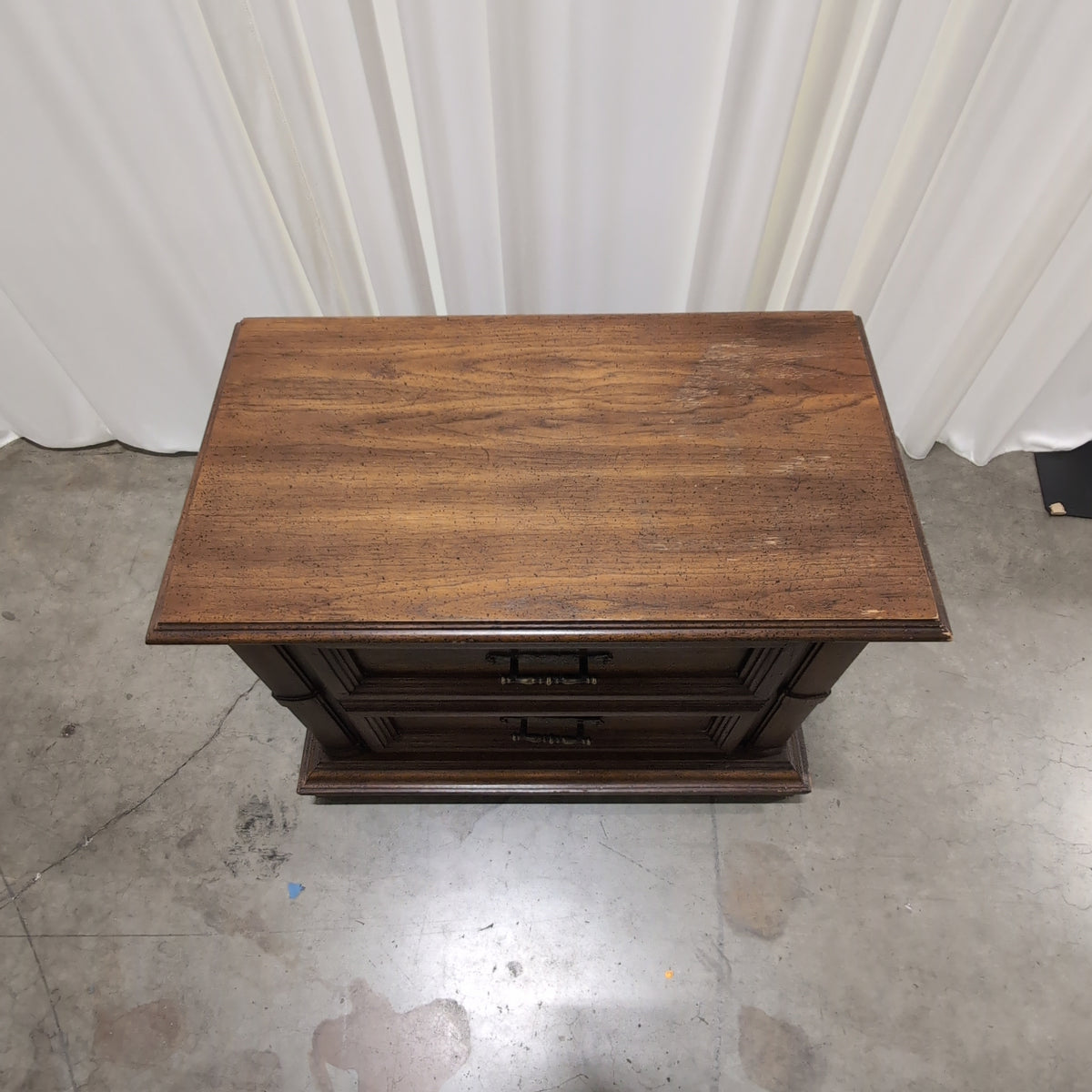 Traditional Dark Wood Dresser with Ornate Hardware