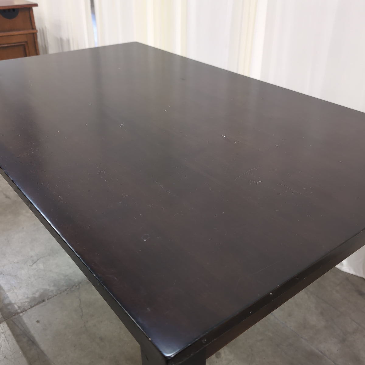 Dark Wood Rectangular Dining Table