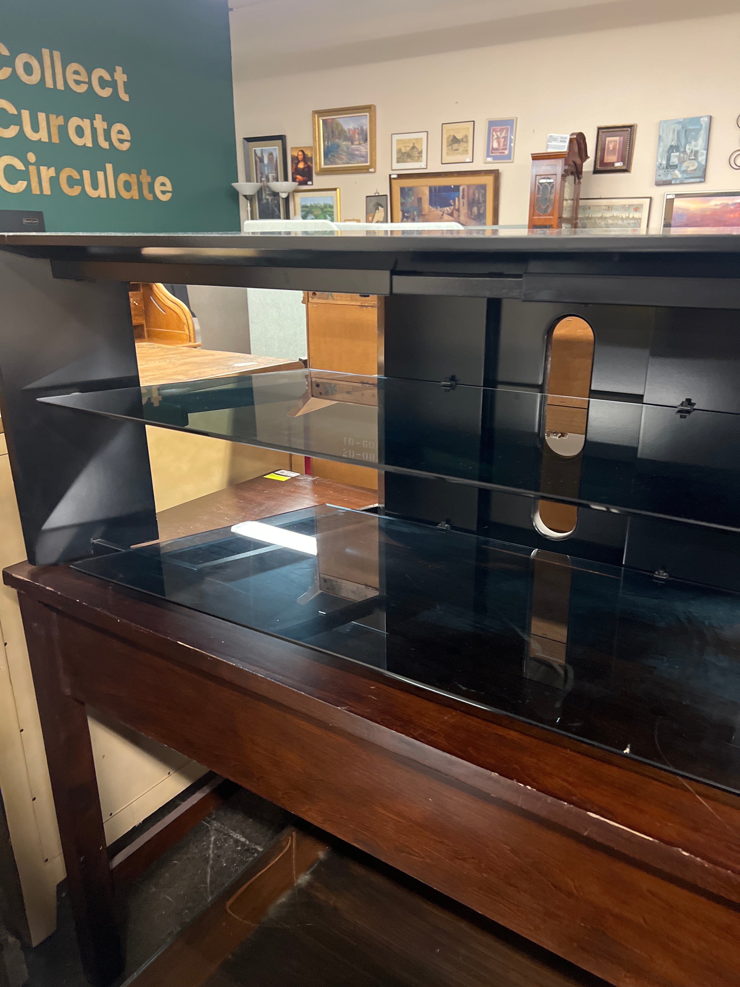 TV Stand 2 Glass Shelves