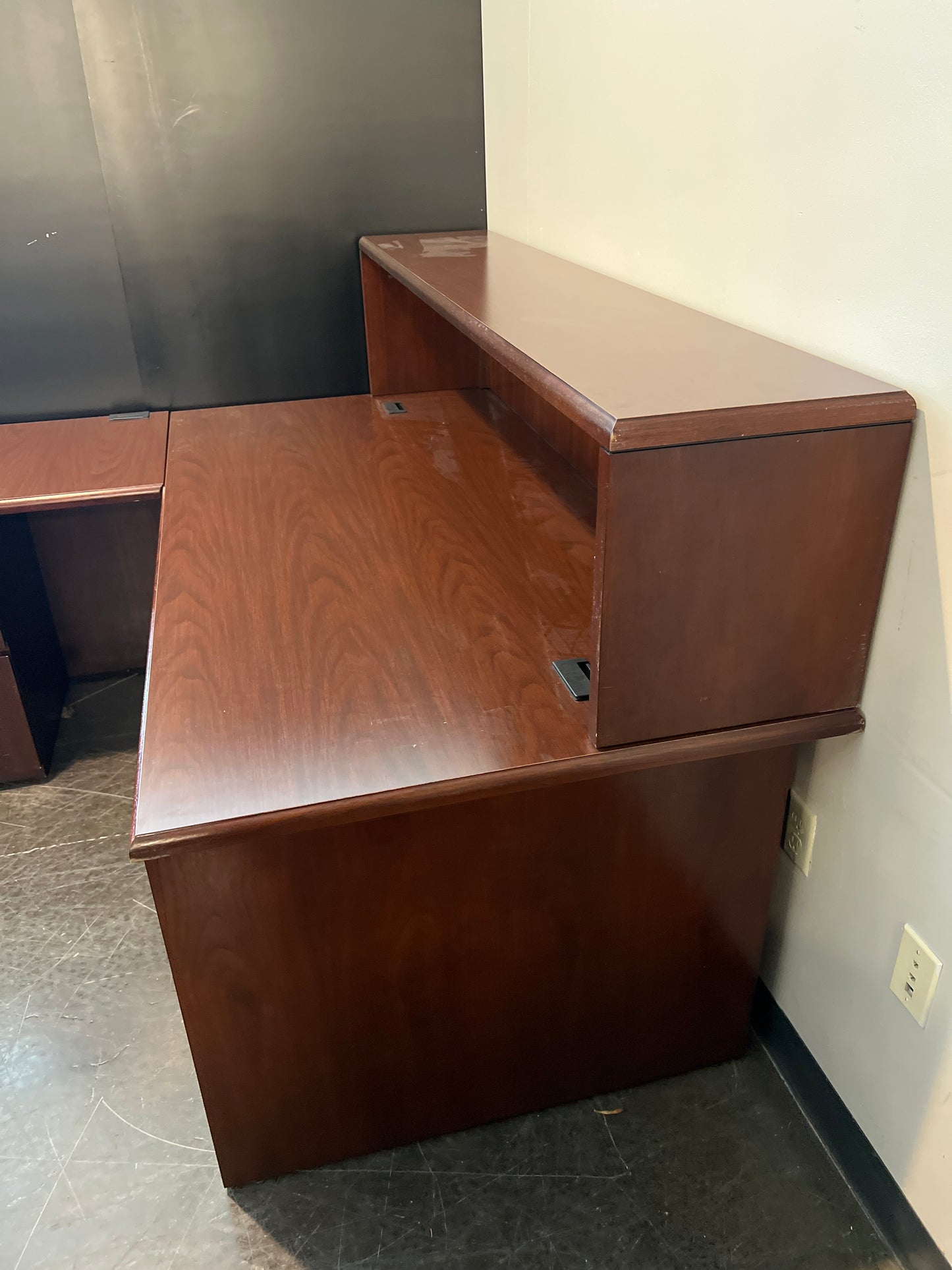 OFS L-Shaped Wood Executive Desk with Drawers