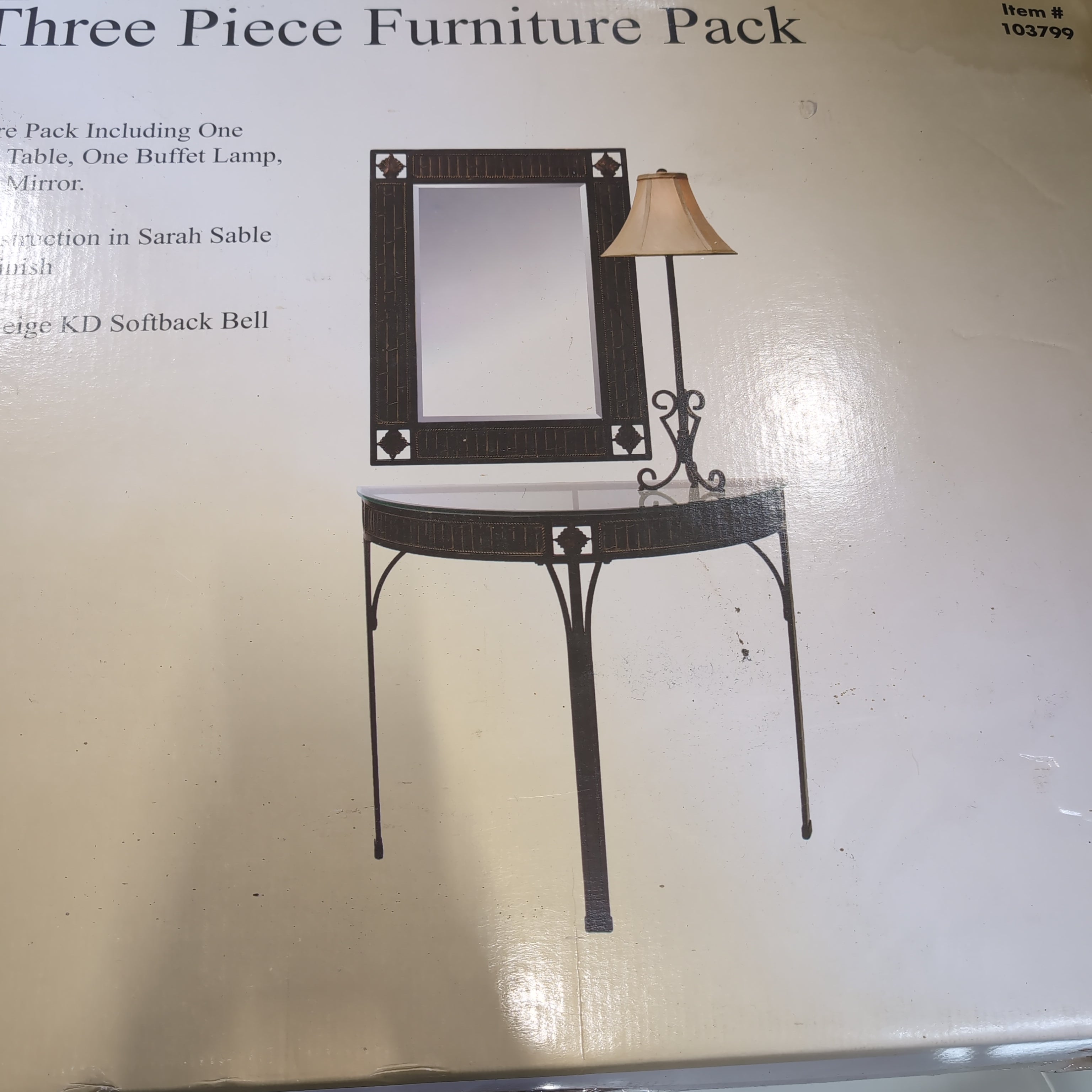 HUNT Bronze Iron Three-Piece Console Table Pack