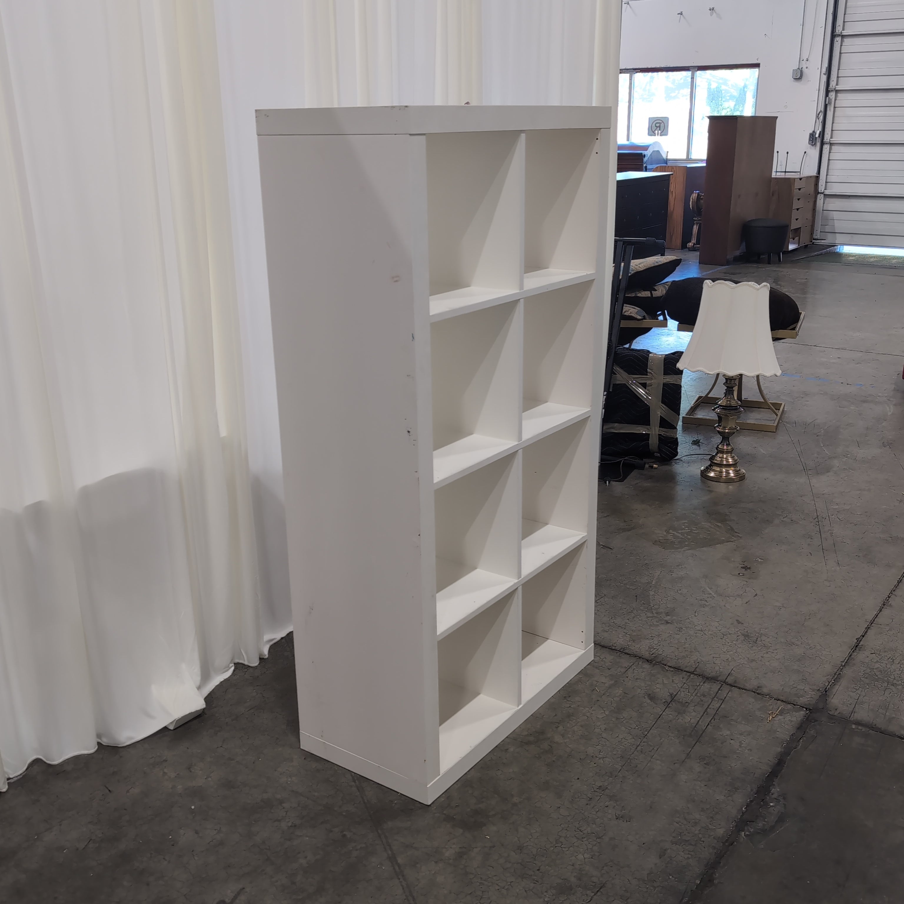 White Eight-Cube Storage Bookcase