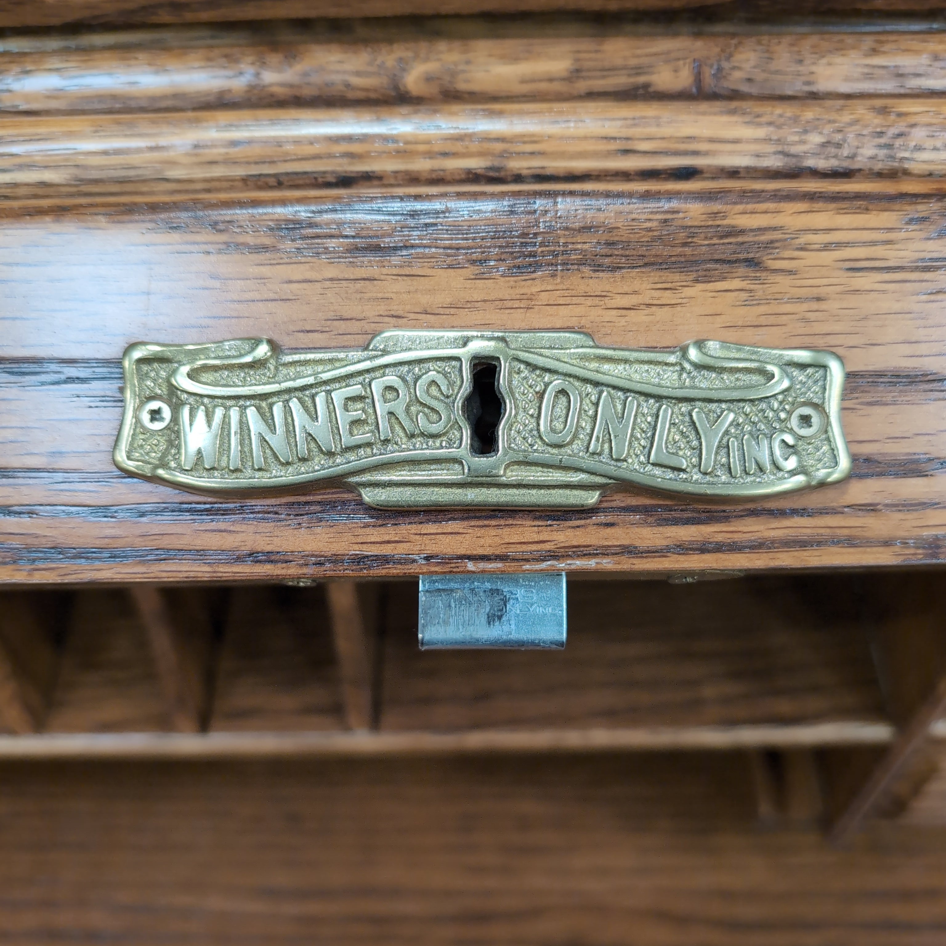 Oak Roll-Top Desk with Multiple Drawers