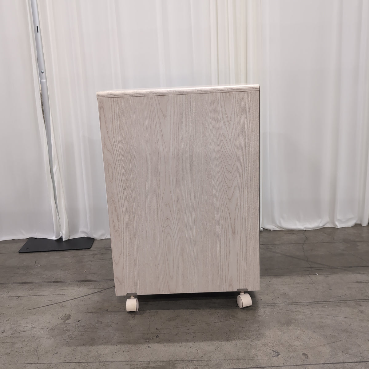 Light Wood Grain Two-Drawer Nightstand