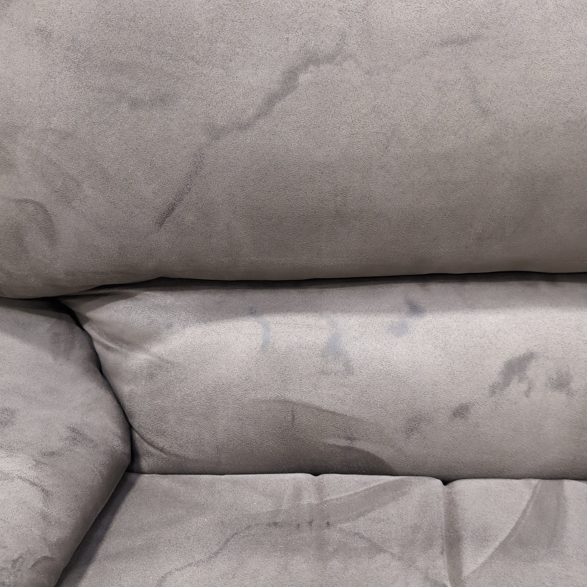 Plush Light Gray Recliner in Soft Fabric