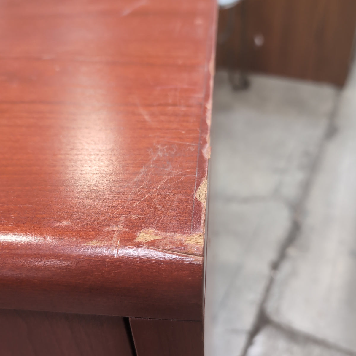 Reddish Brown Two-Door Storage Cabinet