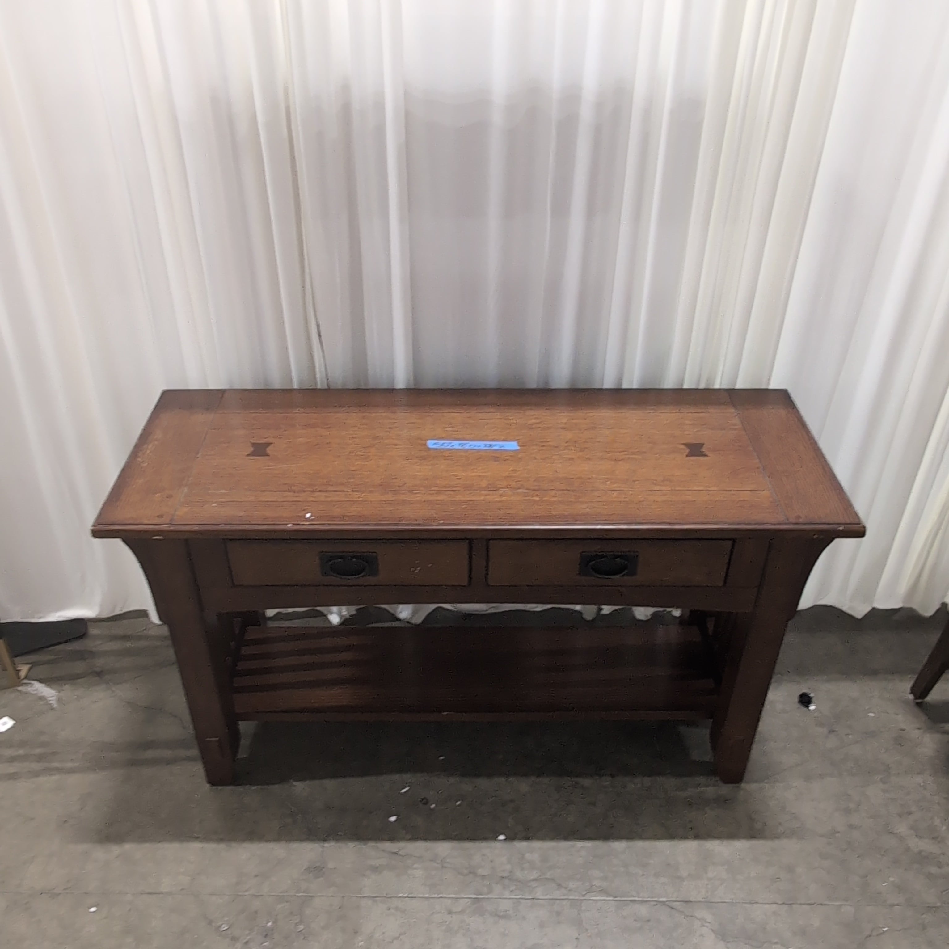 Dark Brown Wood Mission Style Console Table