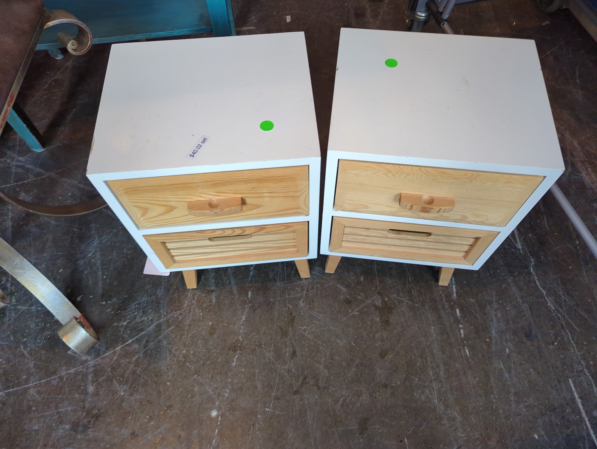 Wood And White Kids Nightstands