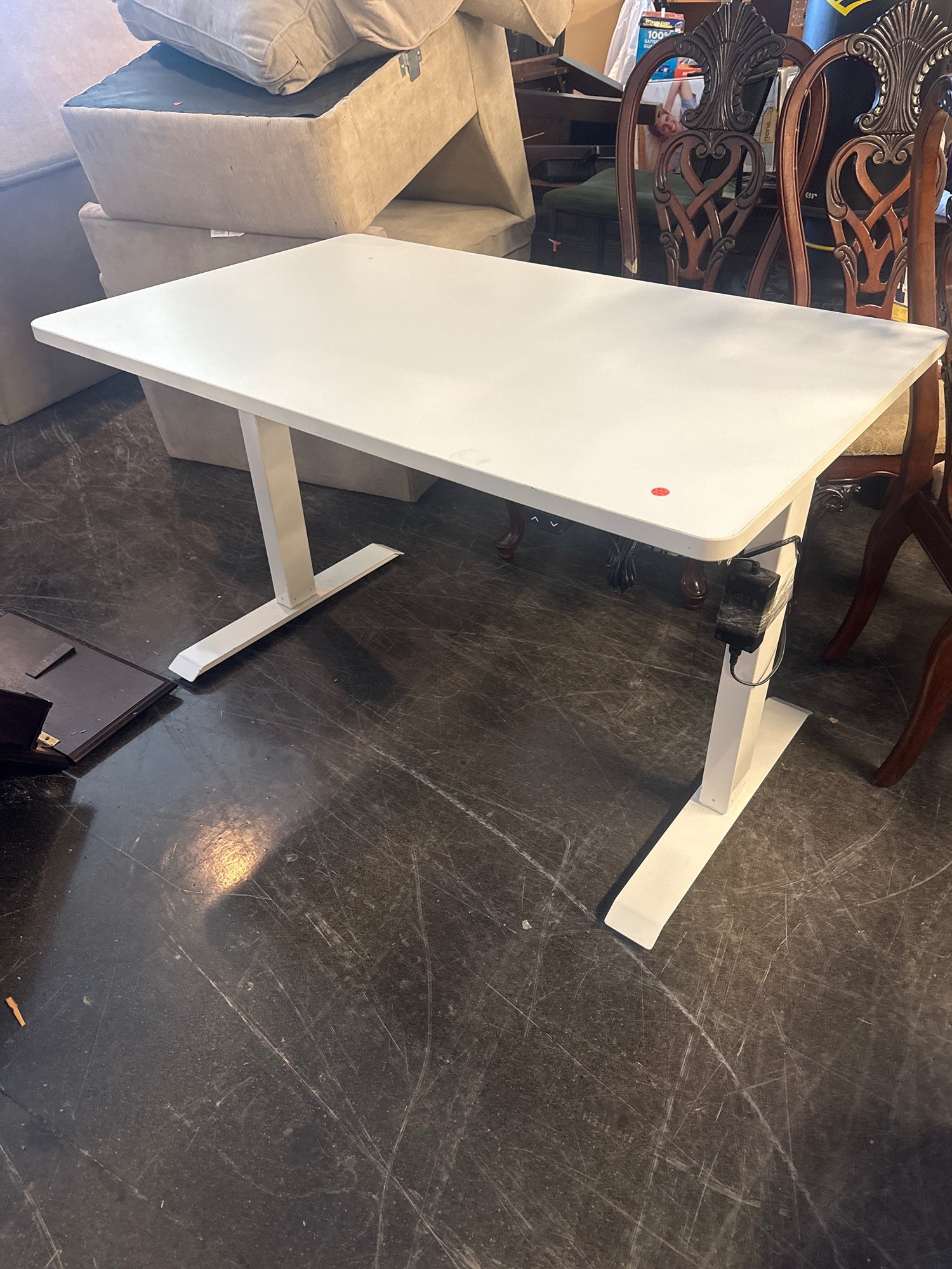 Sit/Stand White Desk