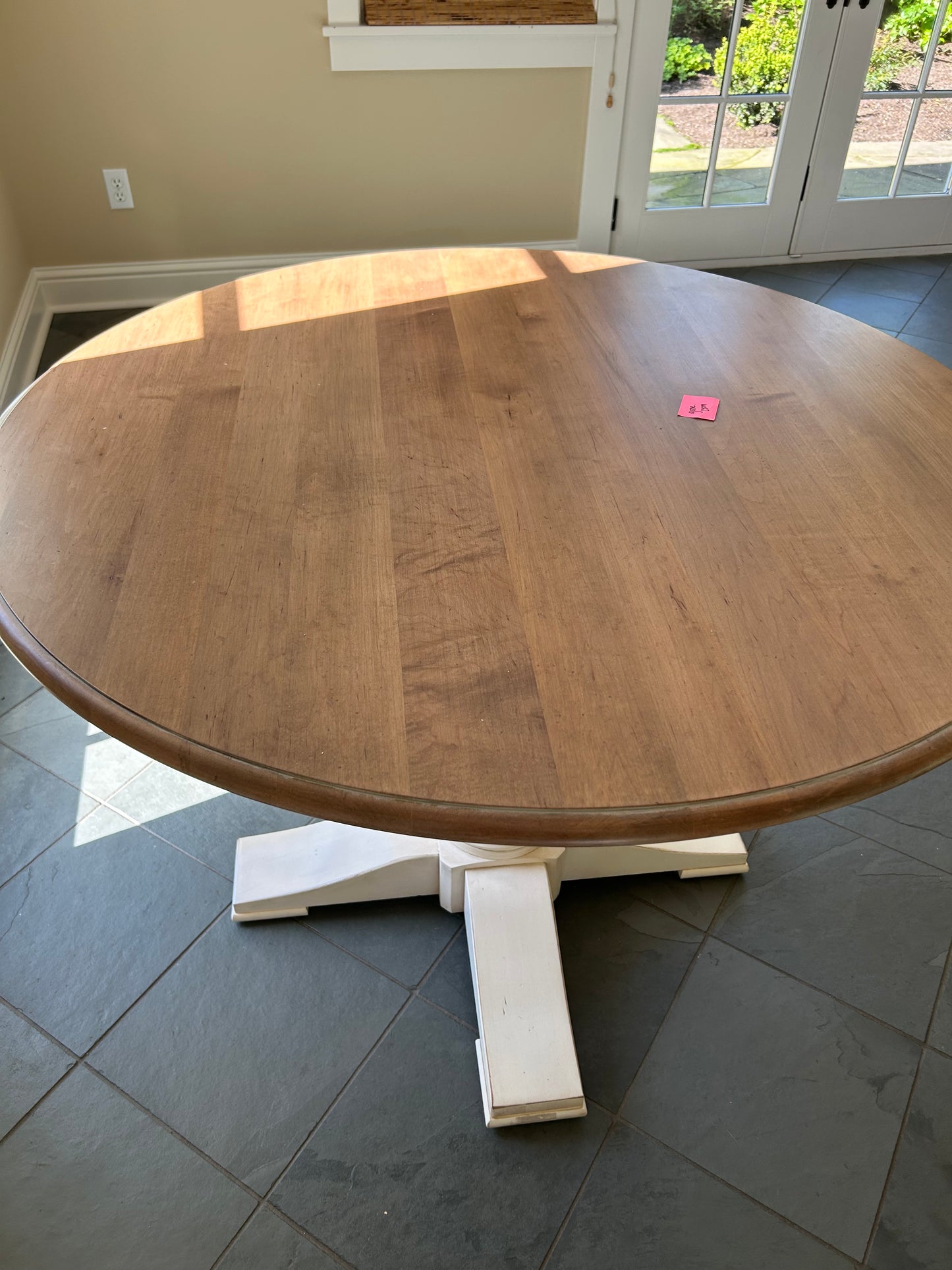 Ethan Allen Bristol Table and 5 Louis XVI style medallion chairs