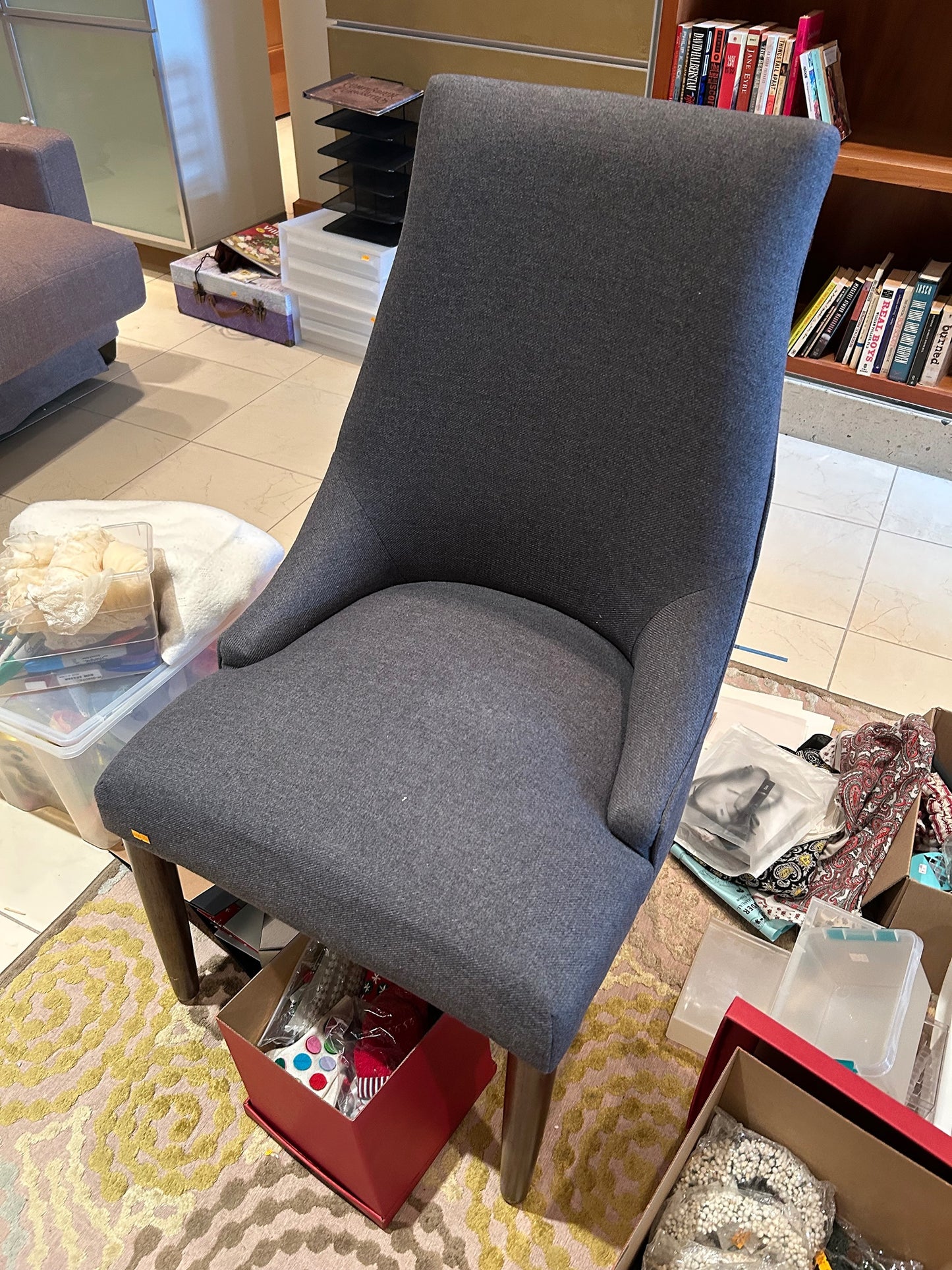World Market Grey Dining Chair