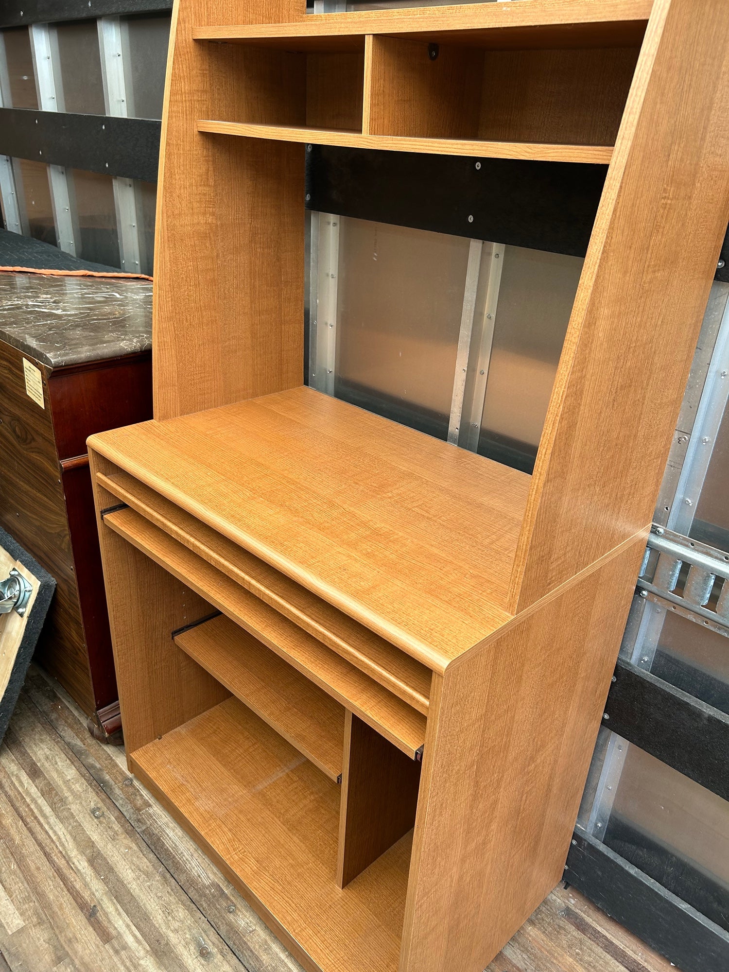Tall Desk / Storage Shelves on Wheels
