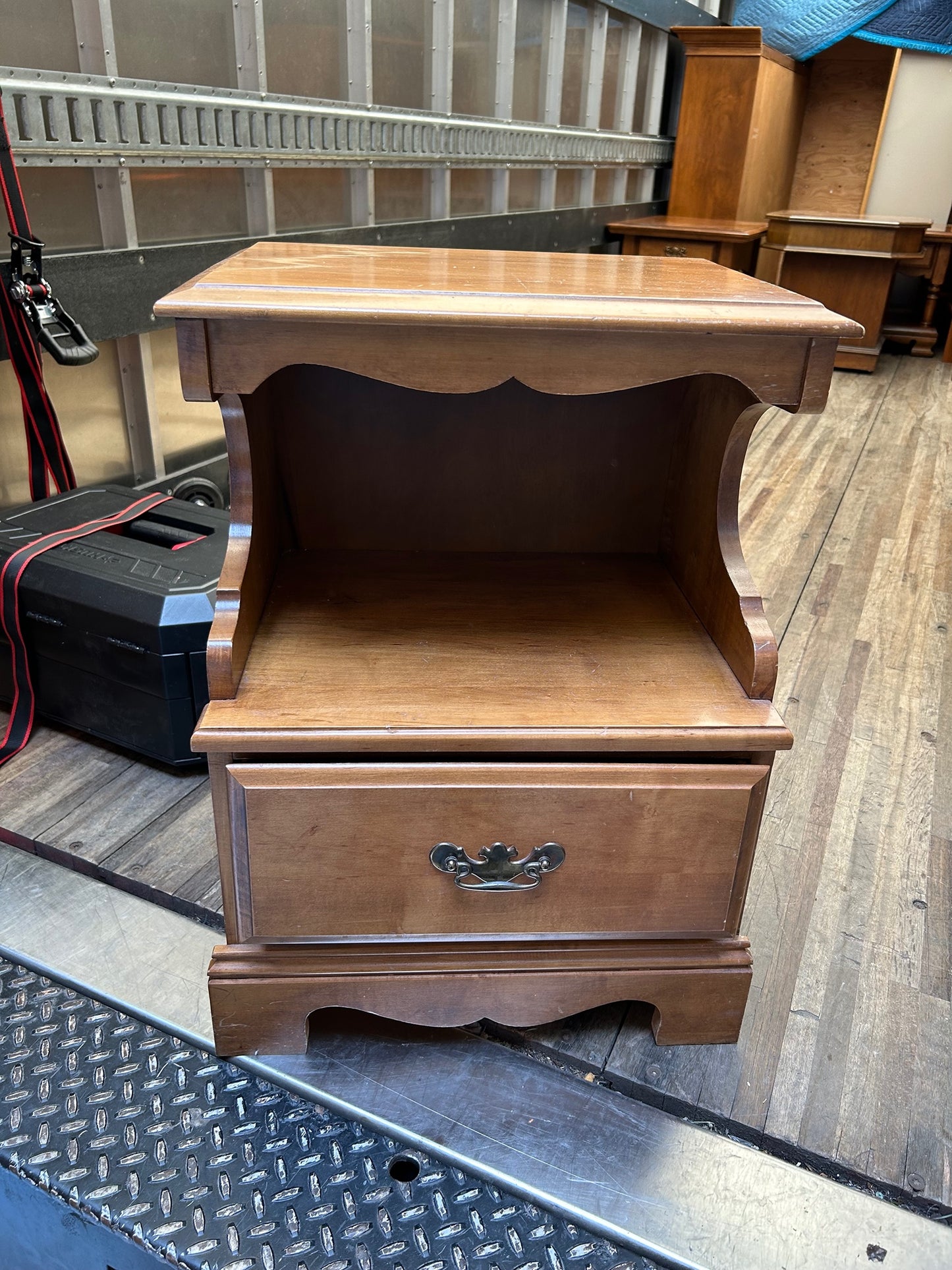 Two Tier Solid Wood Side Table