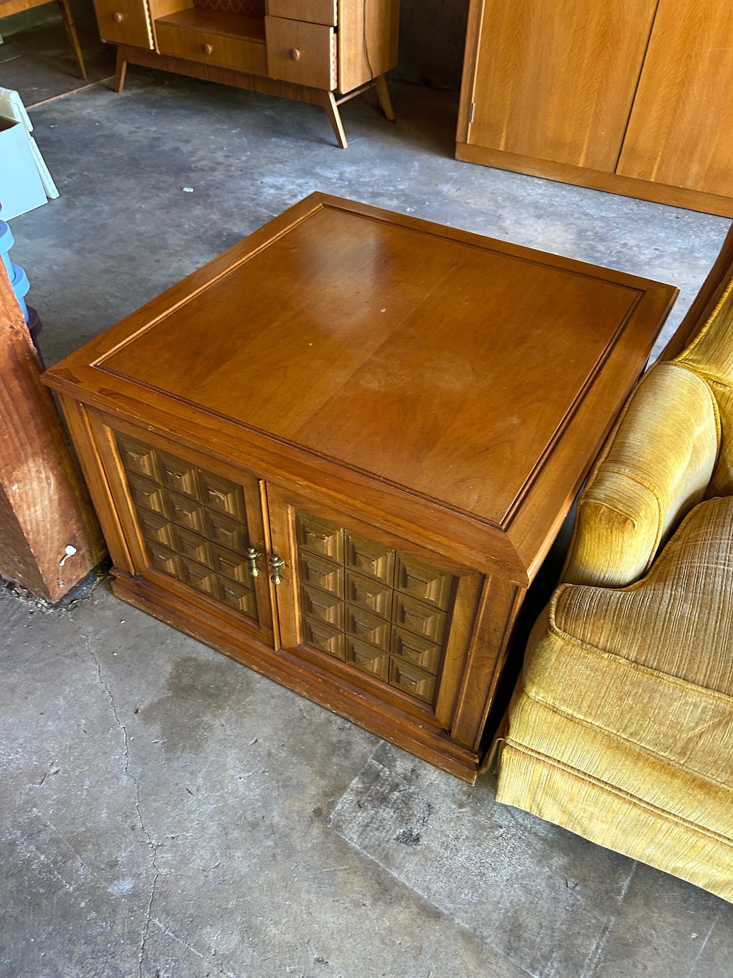 Drexel Vintage Wood Cabinet End Table